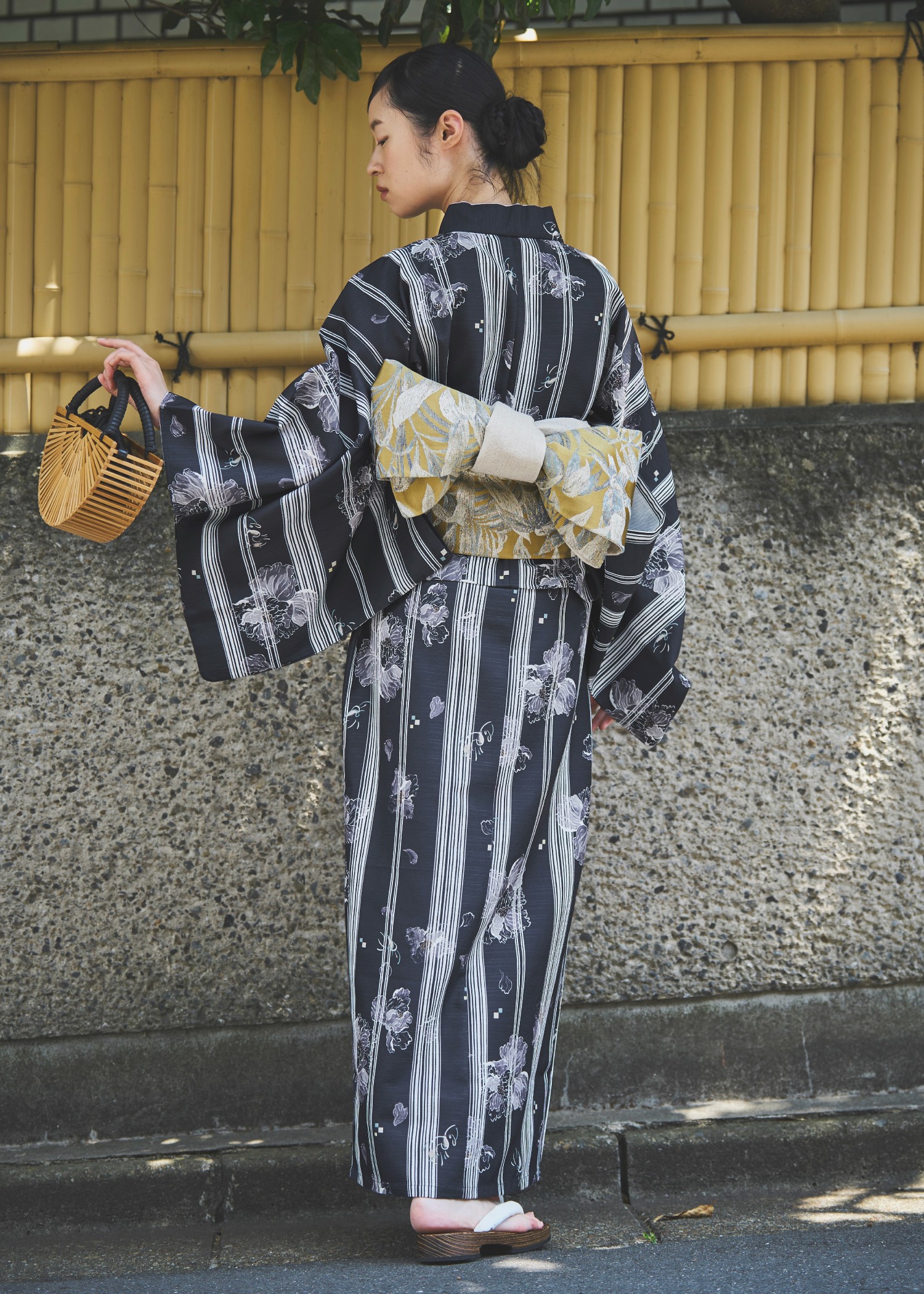 peony stripe separate yukata OP