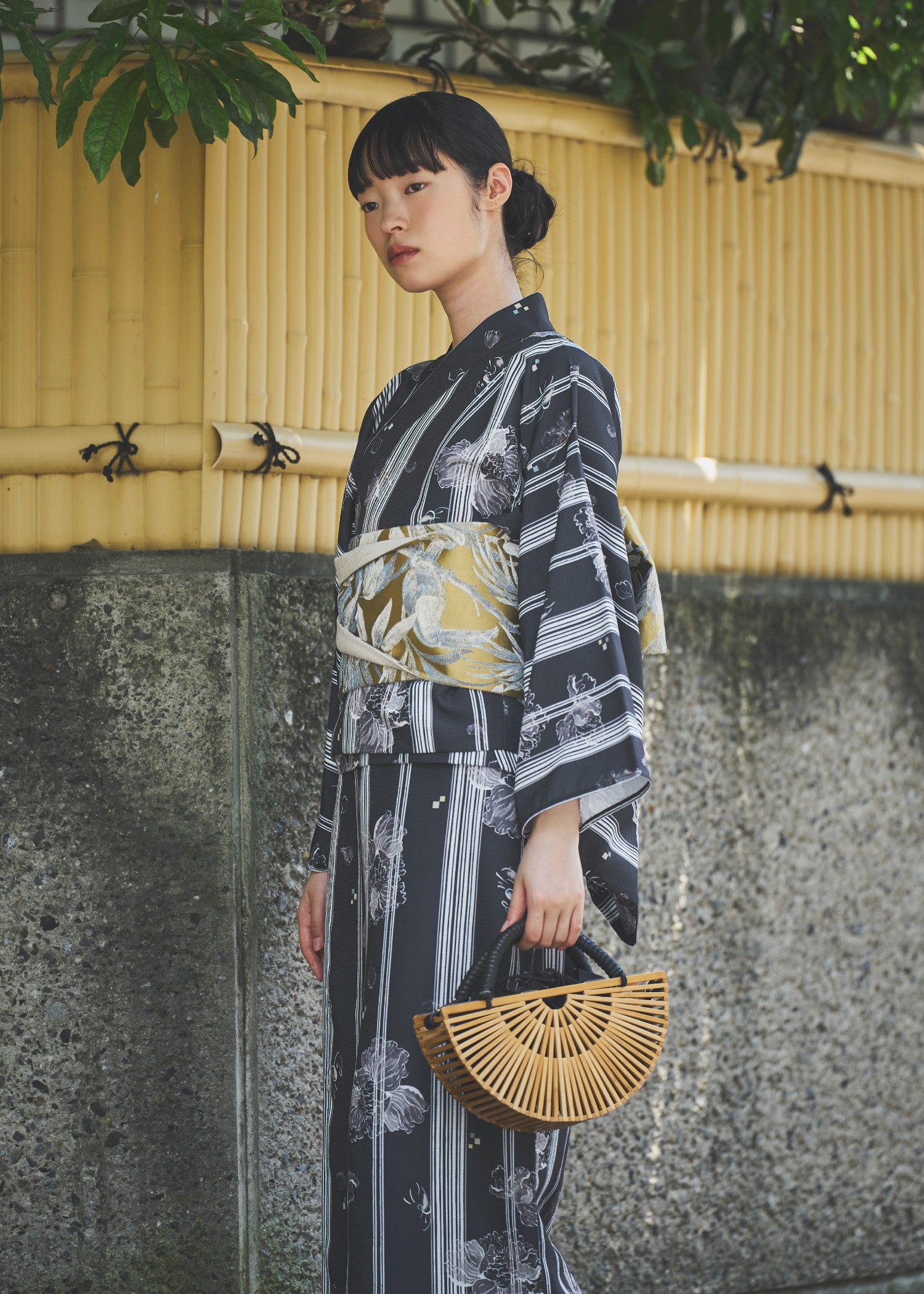 peony stripe separate yukata OP