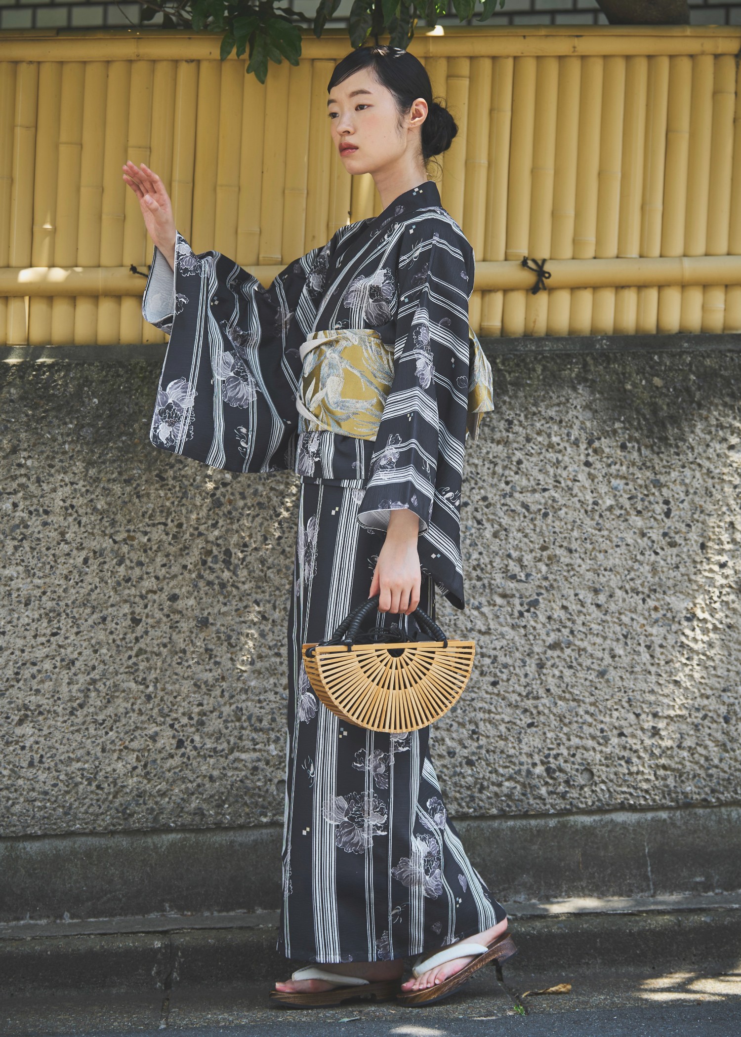 peony stripe separate yukata OP