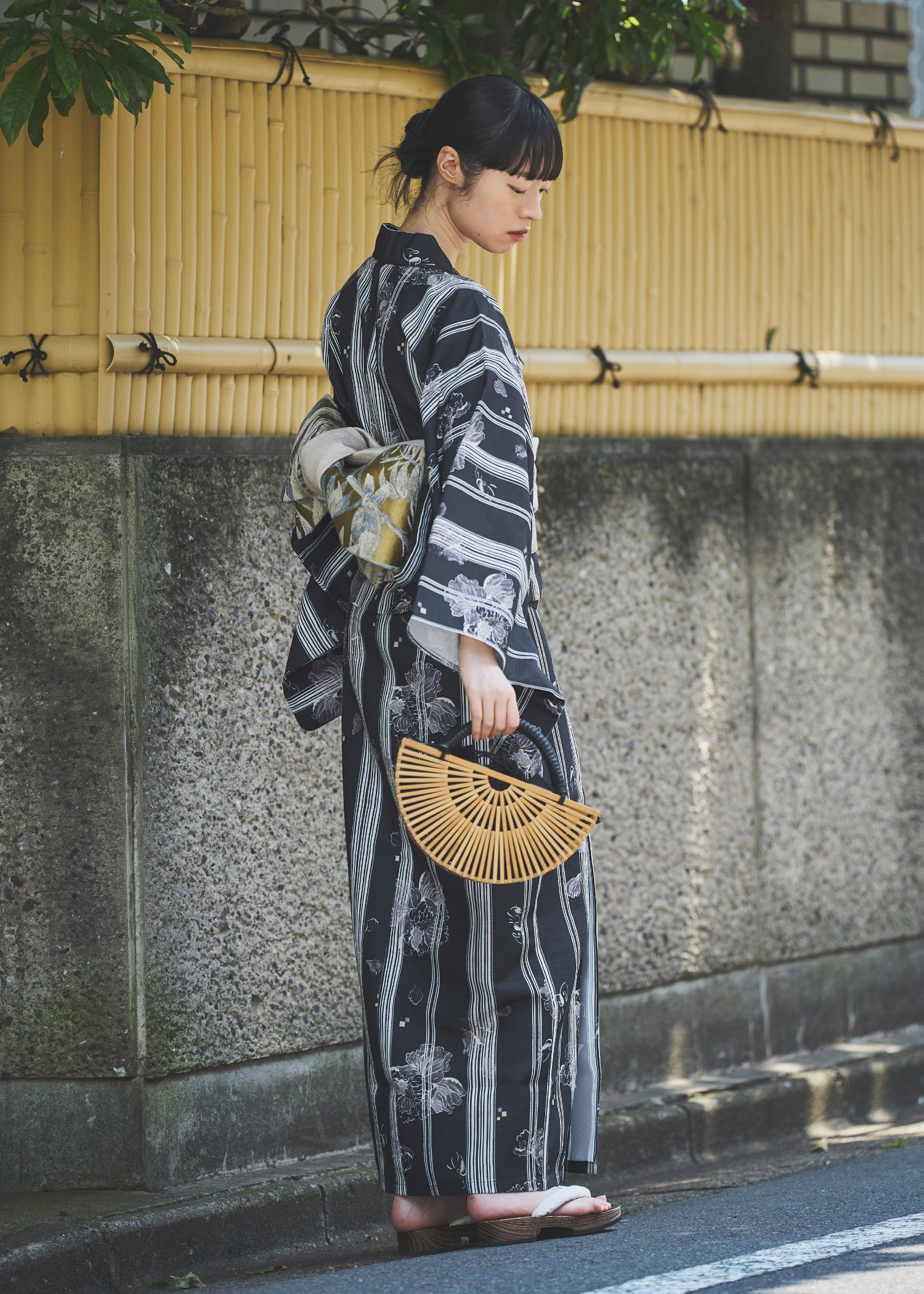 peony stripe separate yukata OP