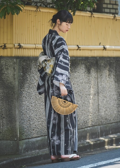 peony stripe separate yukata OP