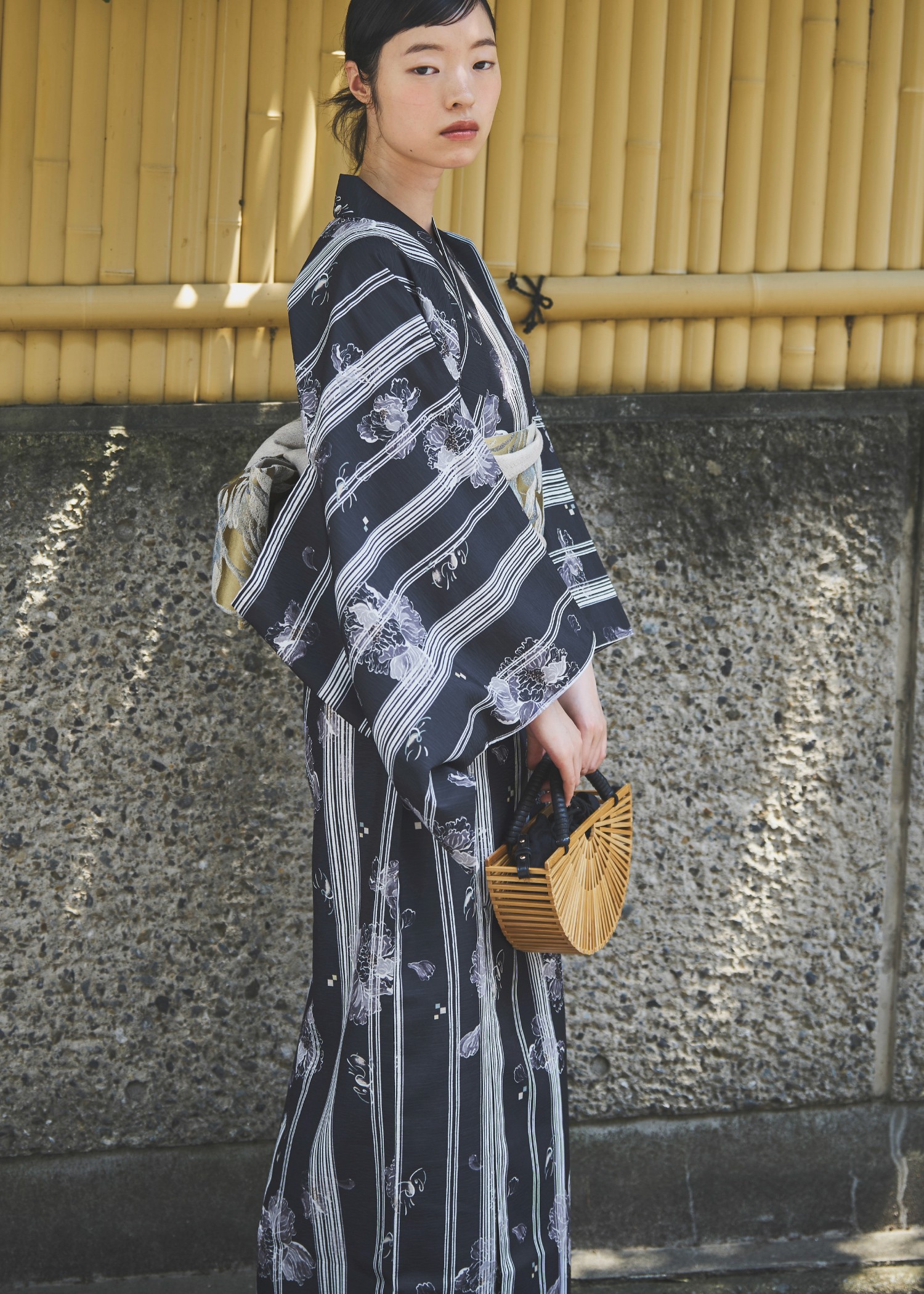 peony stripe separate yukata OP