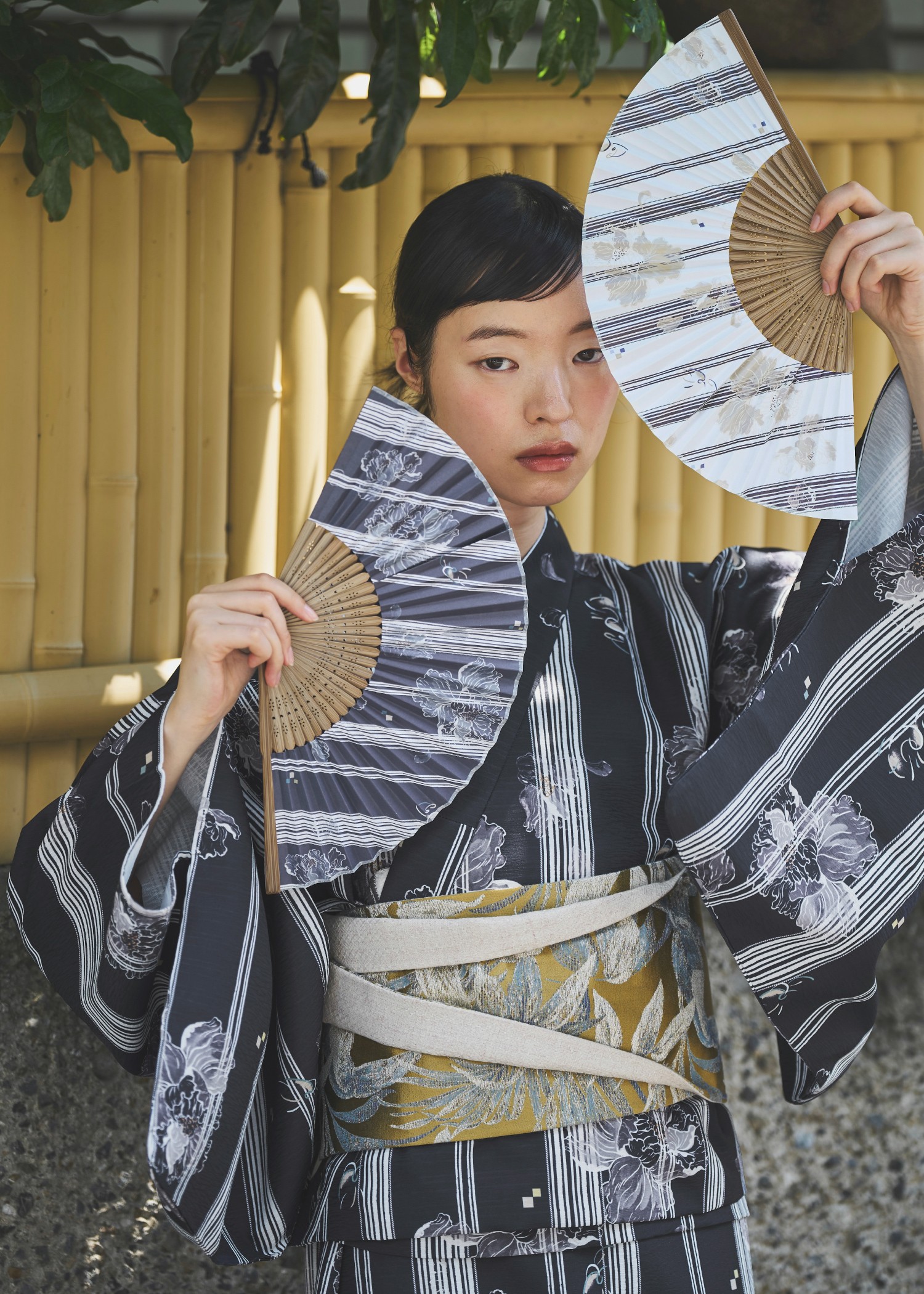 peony stripe separate yukata OP