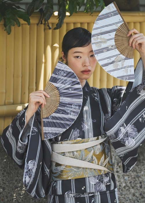 peony stripe separate yukata OP