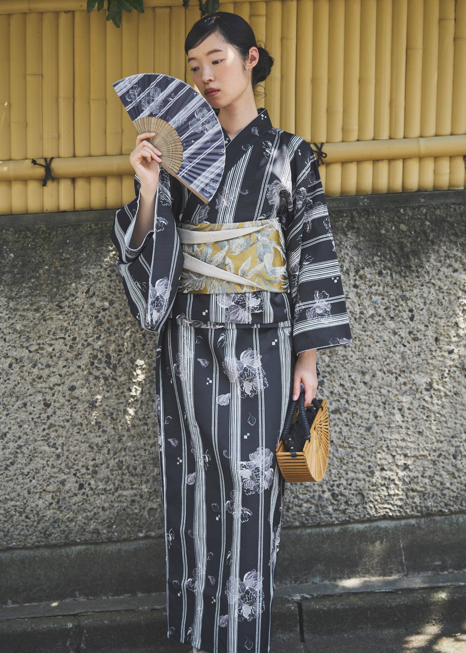 peony stripe separate yukata OP