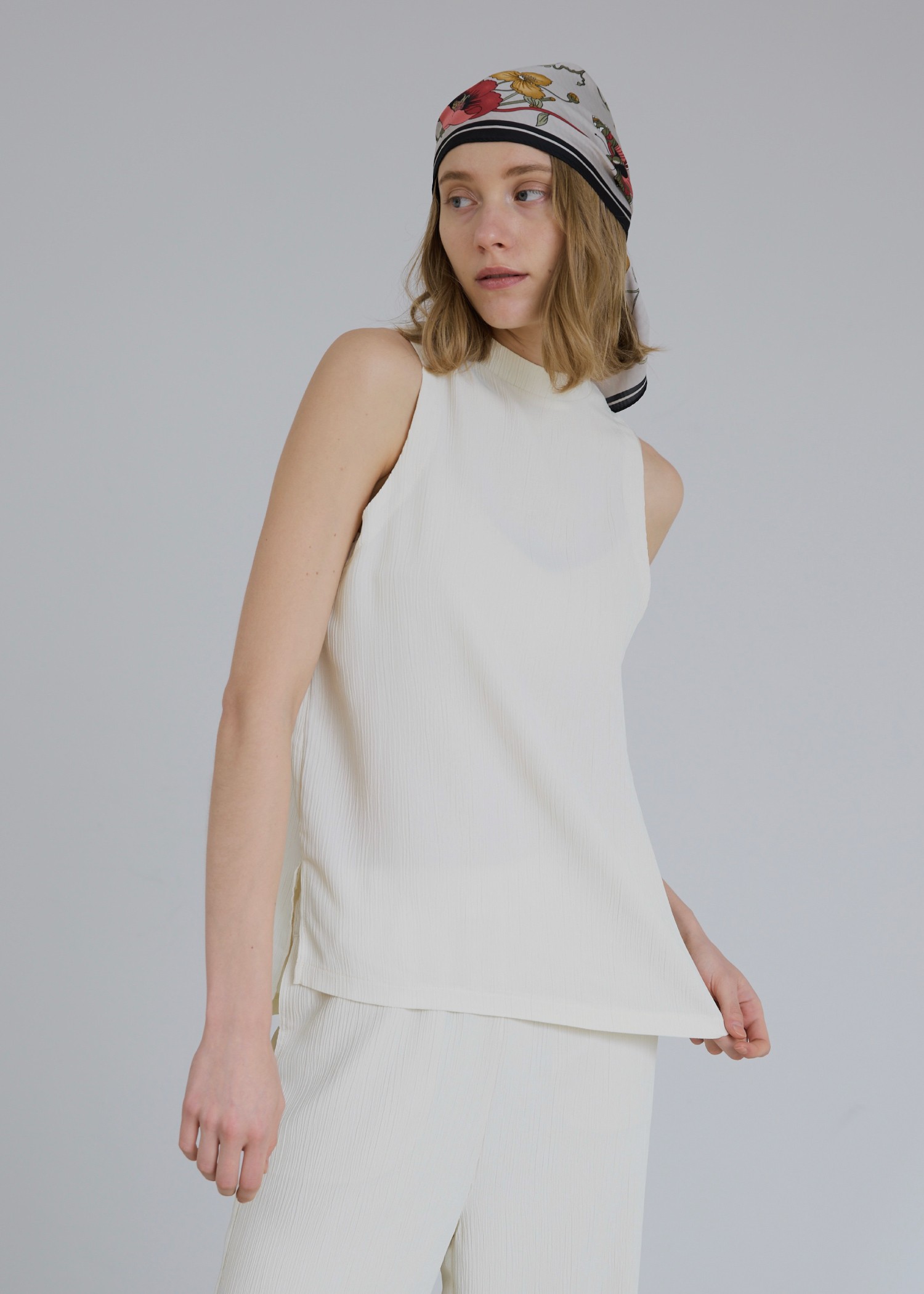 removal sleeve crepe tops