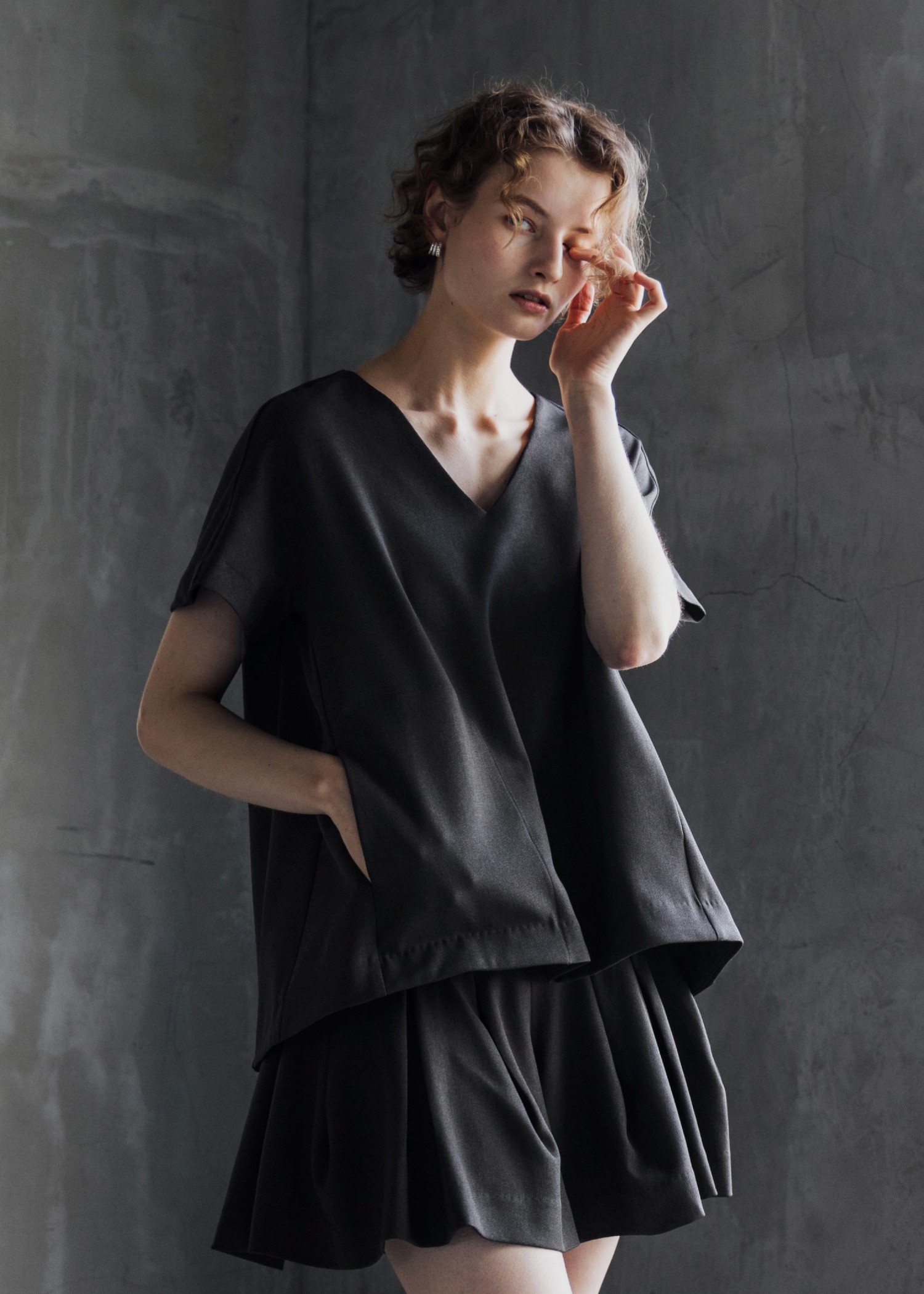 pocket design constructive kaftan tops