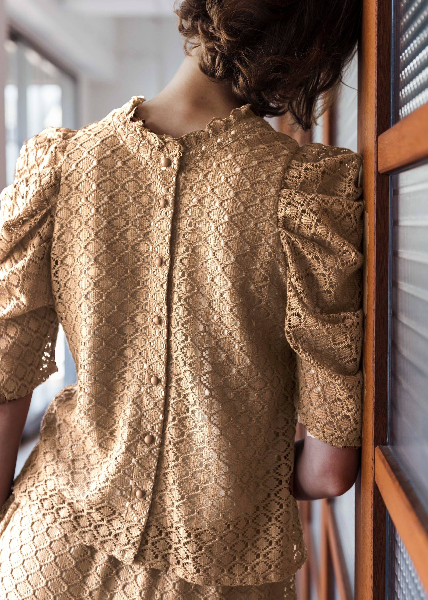 half volume sleeve lace tops