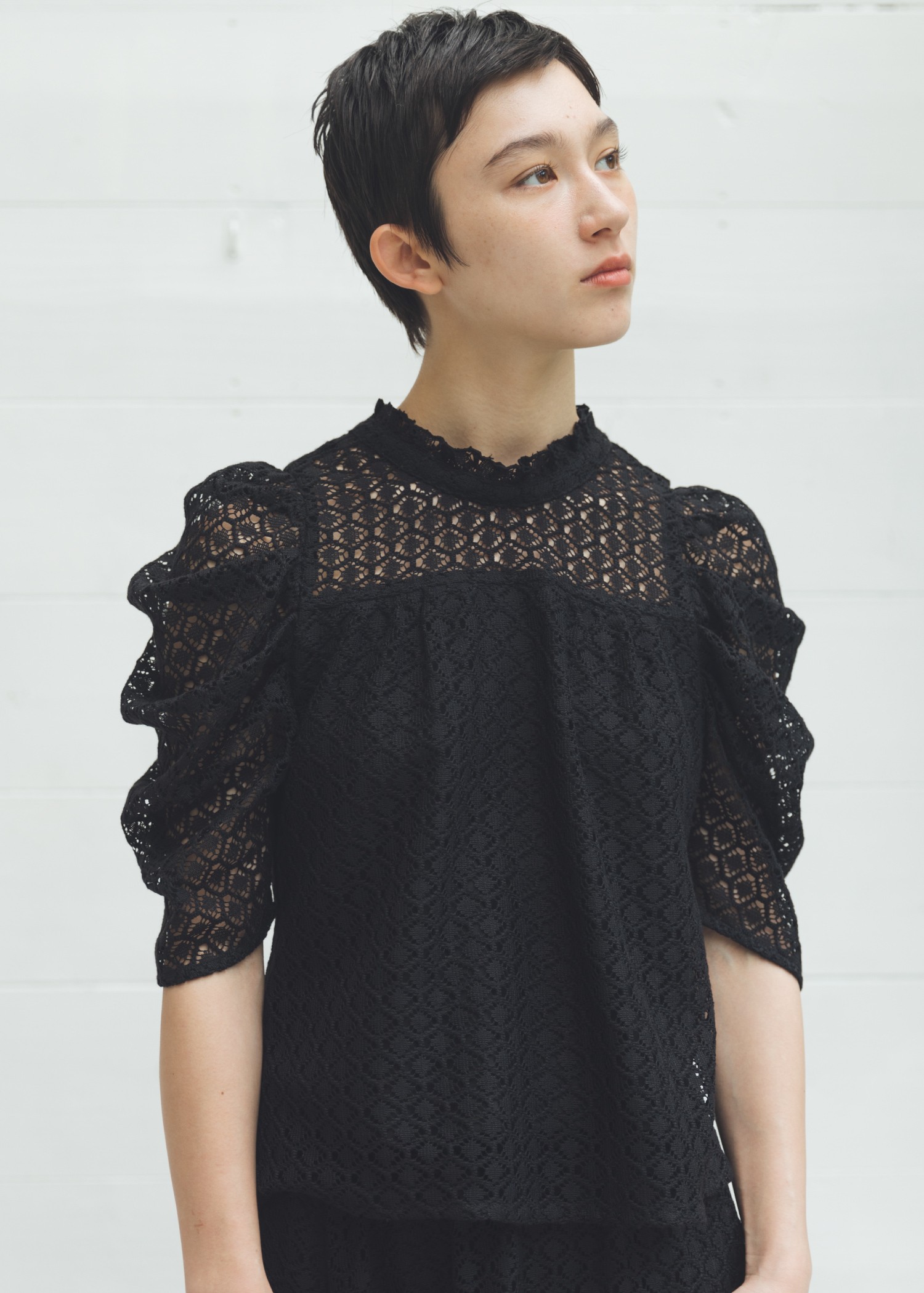 half volume sleeve lace tops