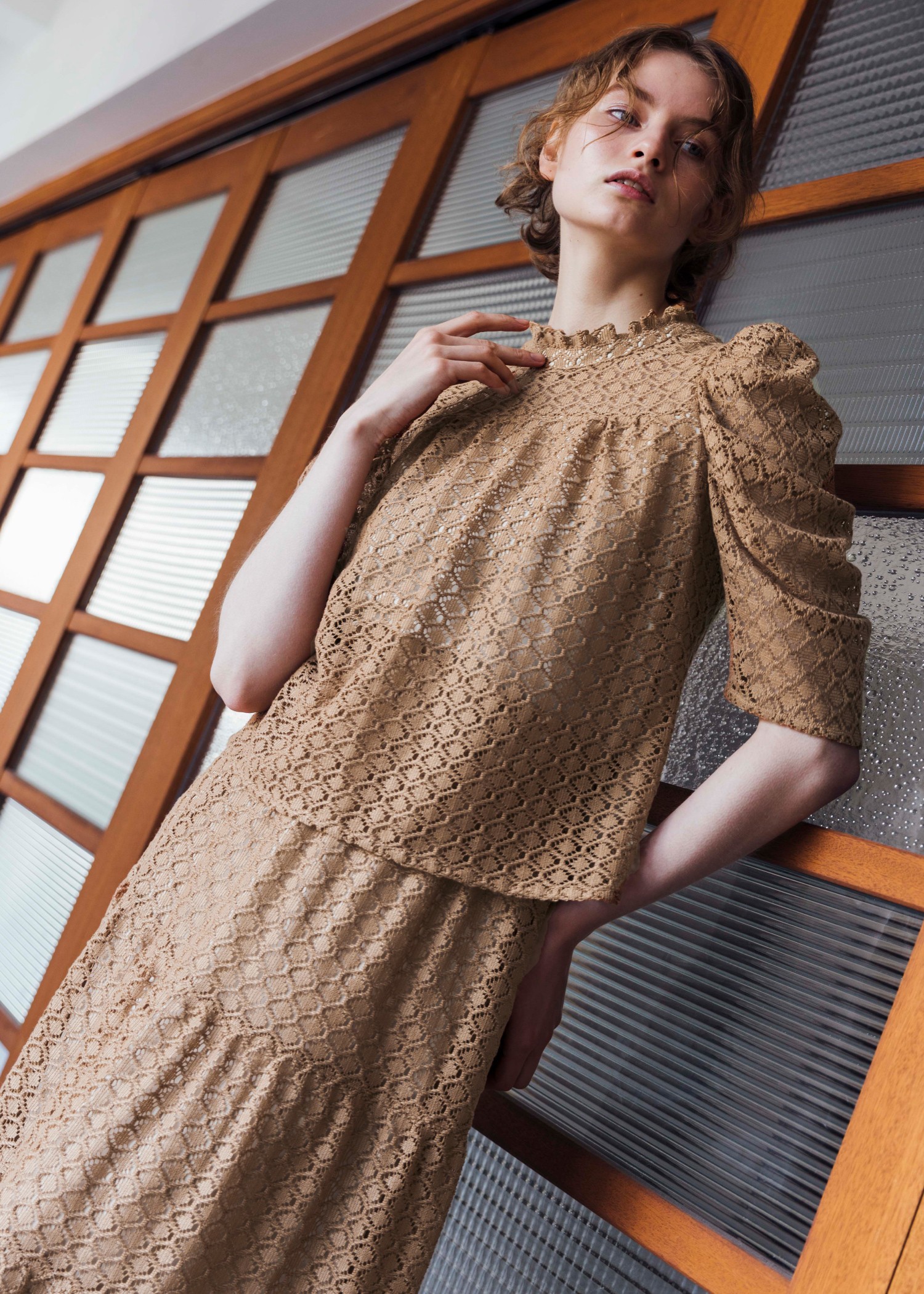 half volume sleeve lace tops