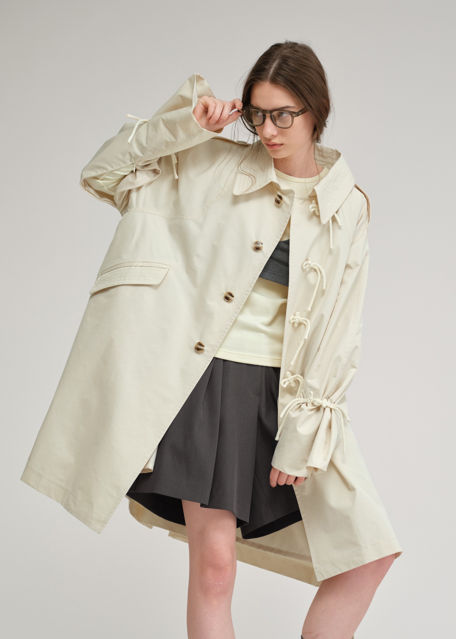 smooth decoration stitch long T