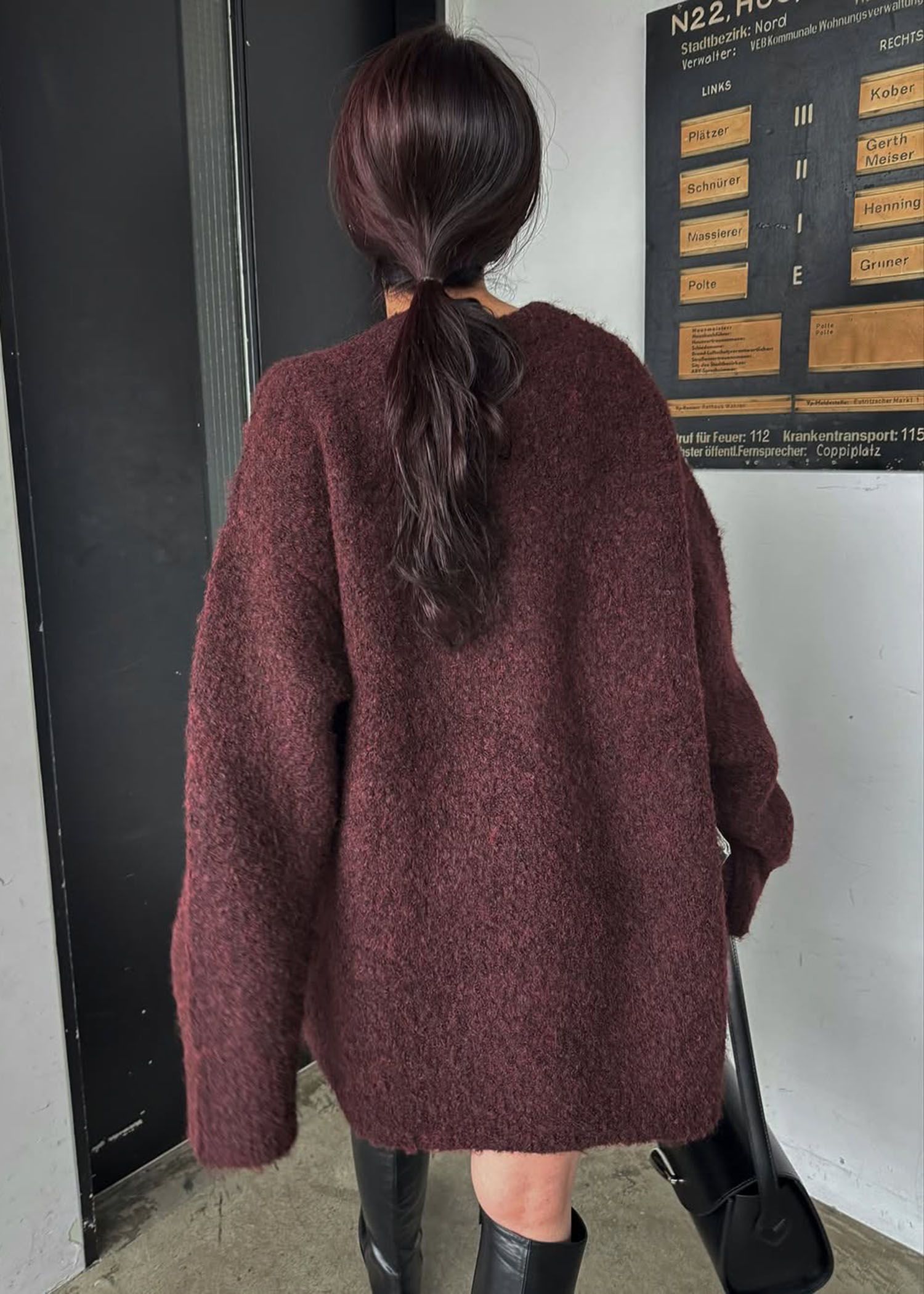 jacquard big silhouette knit