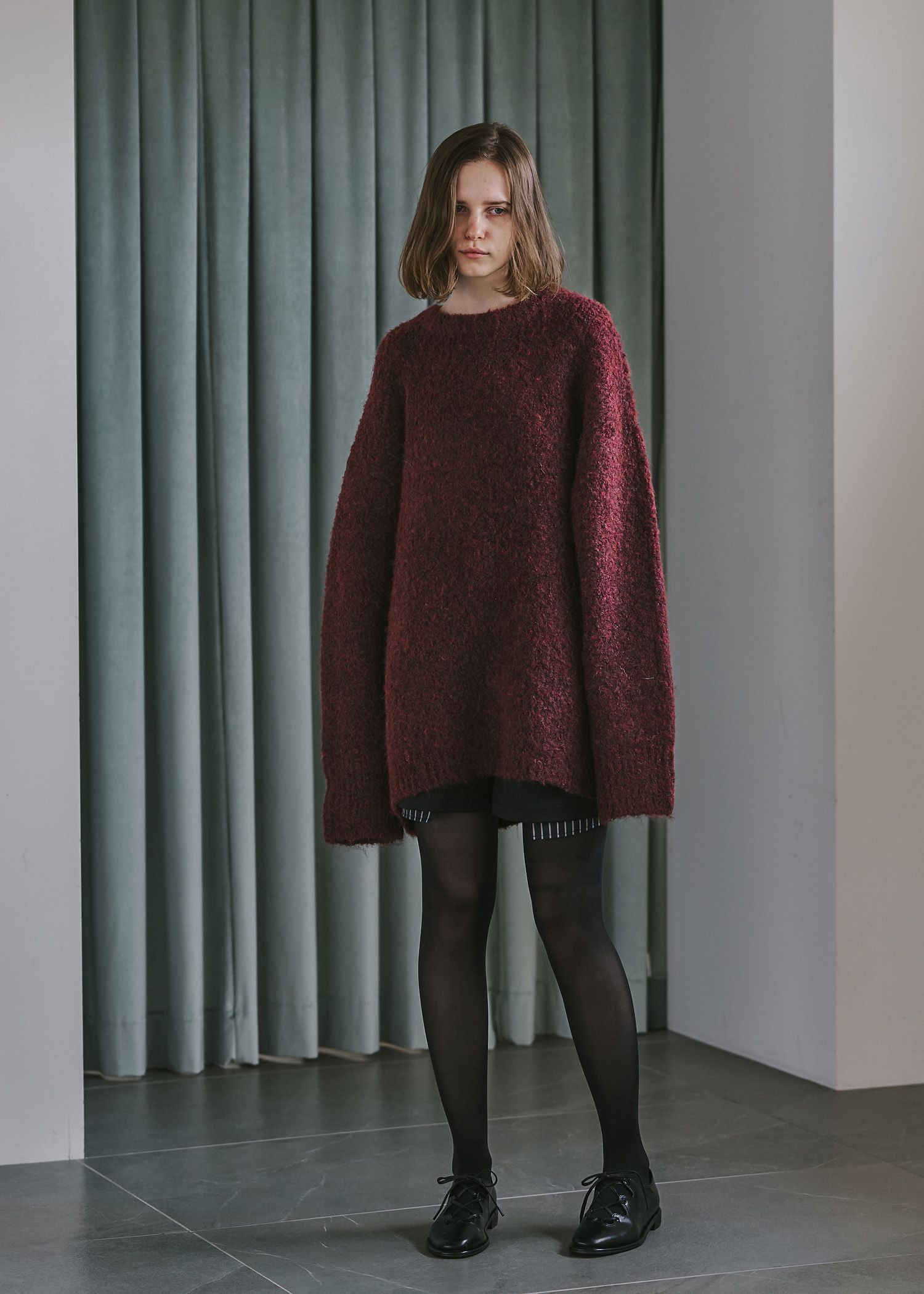 jacquard big silhouette knit