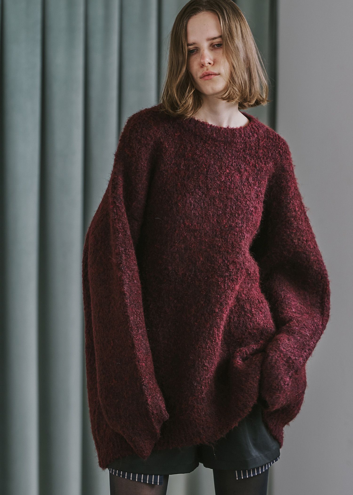 jacquard big silhouette knit