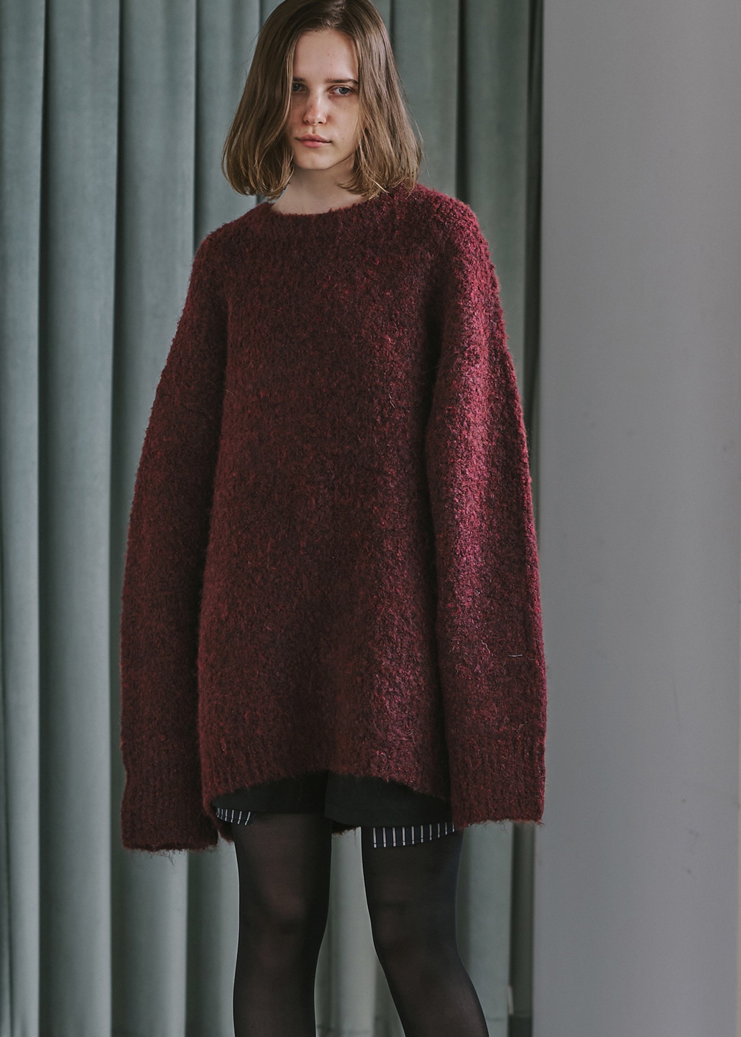 jacquard big silhouette knit