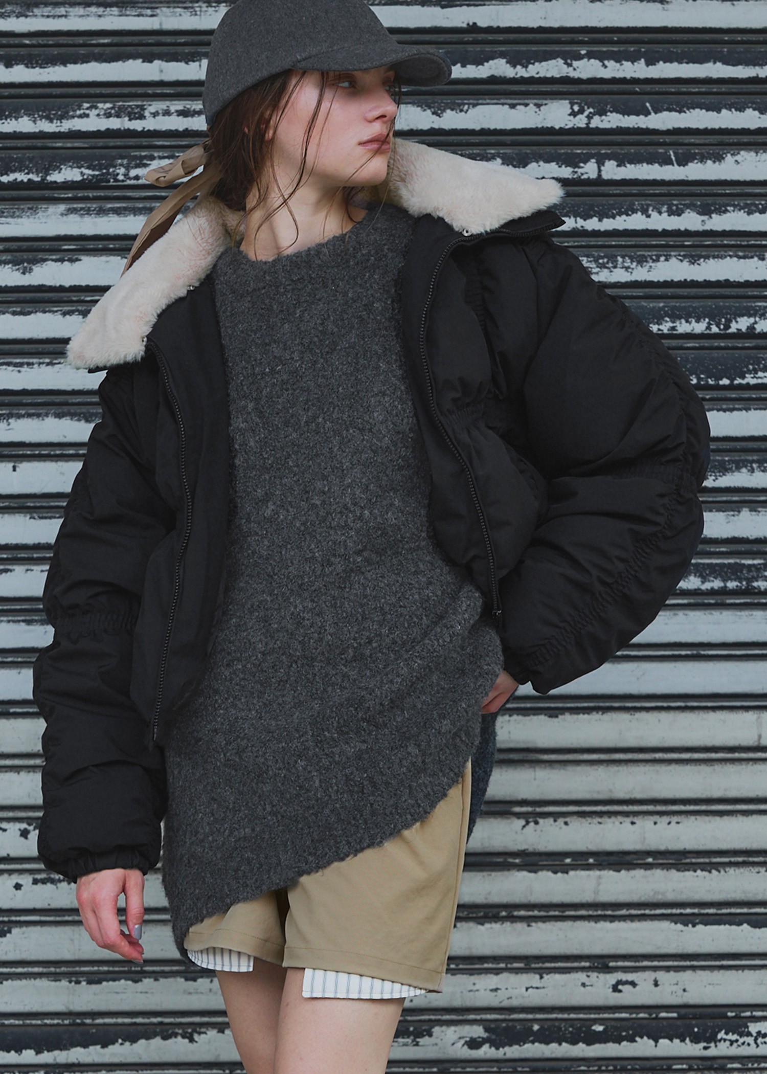 jacquard big silhouette knit