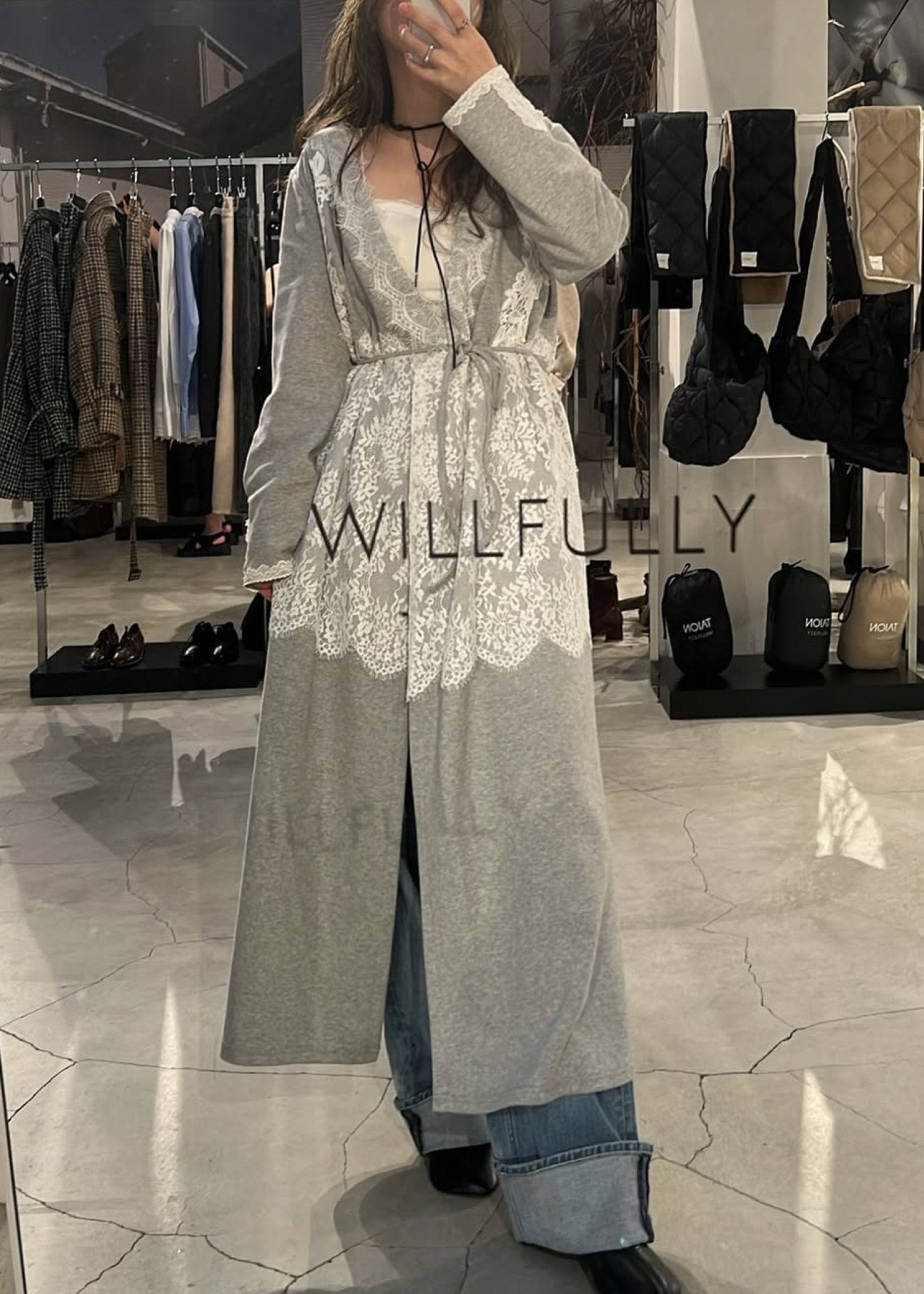 cachecoeur multi lace sweat OP