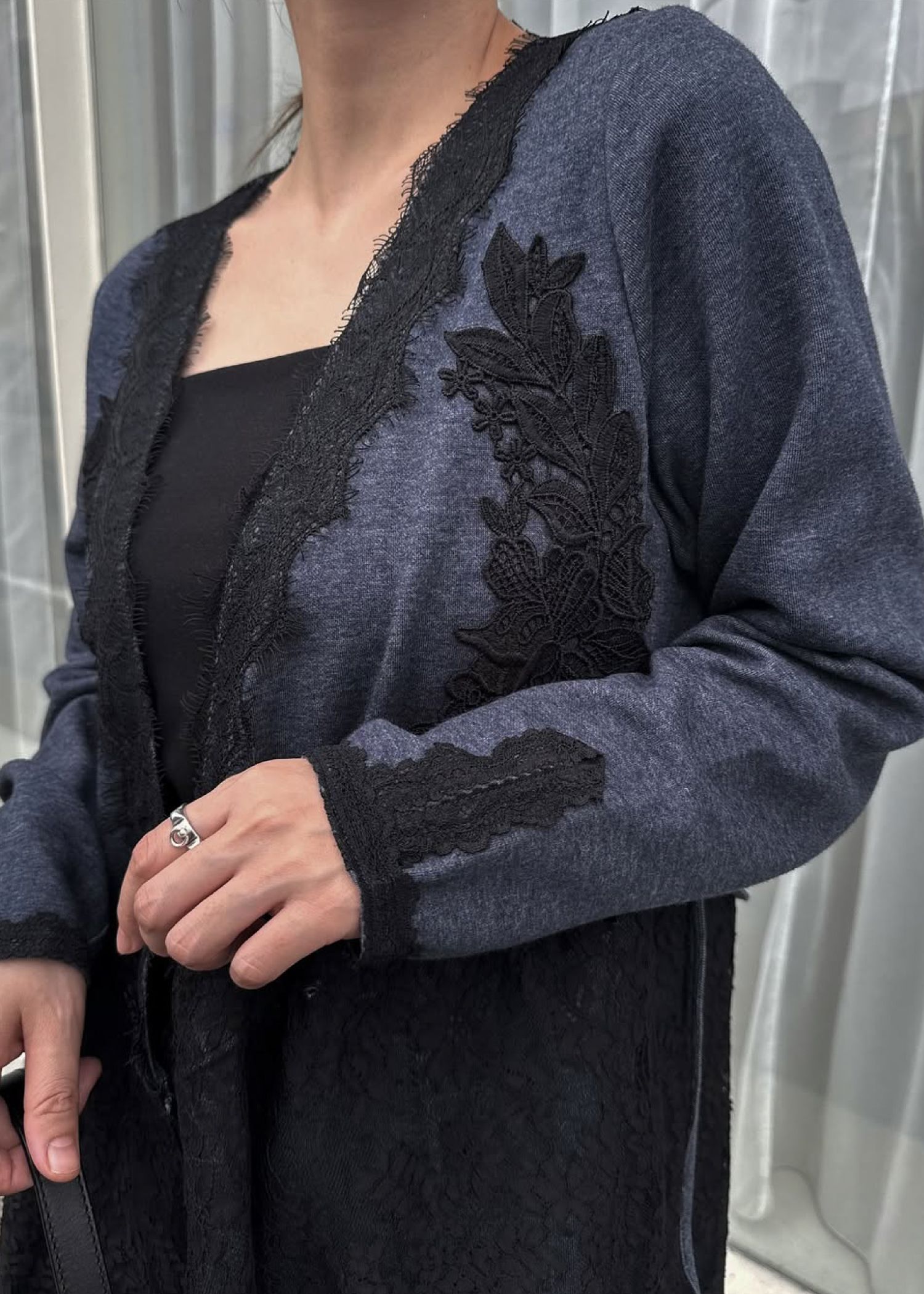 cachecoeur multi lace sweat OP