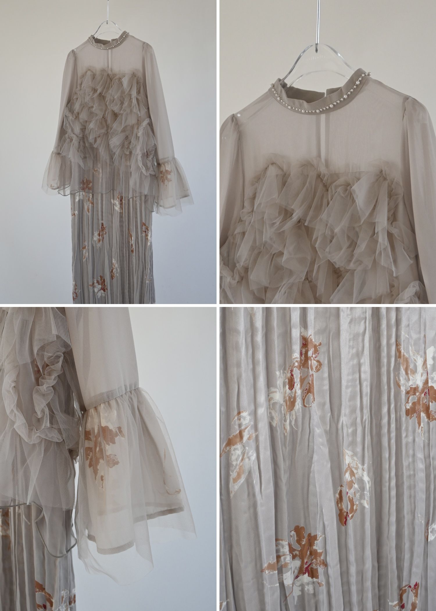 random tulle layered iris pleats OP