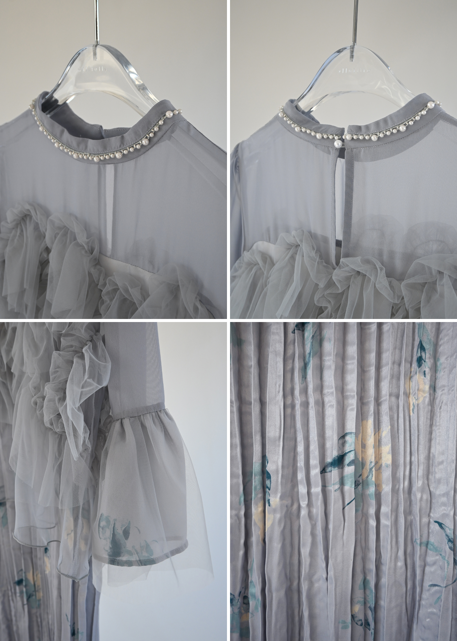 random tulle layered iris pleats OP