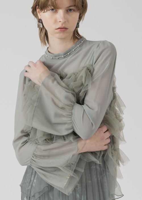 random tulle layered iris pleats OP