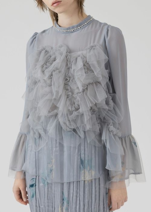 random tulle layered iris pleats OP