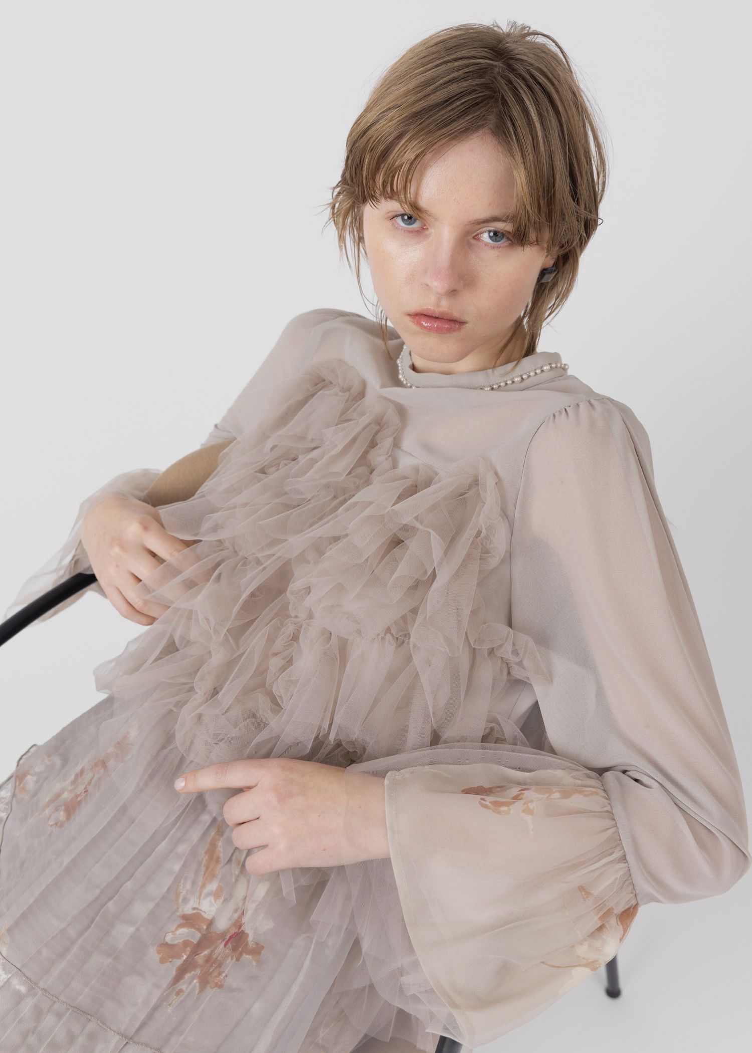 random tulle layered iris pleats OP