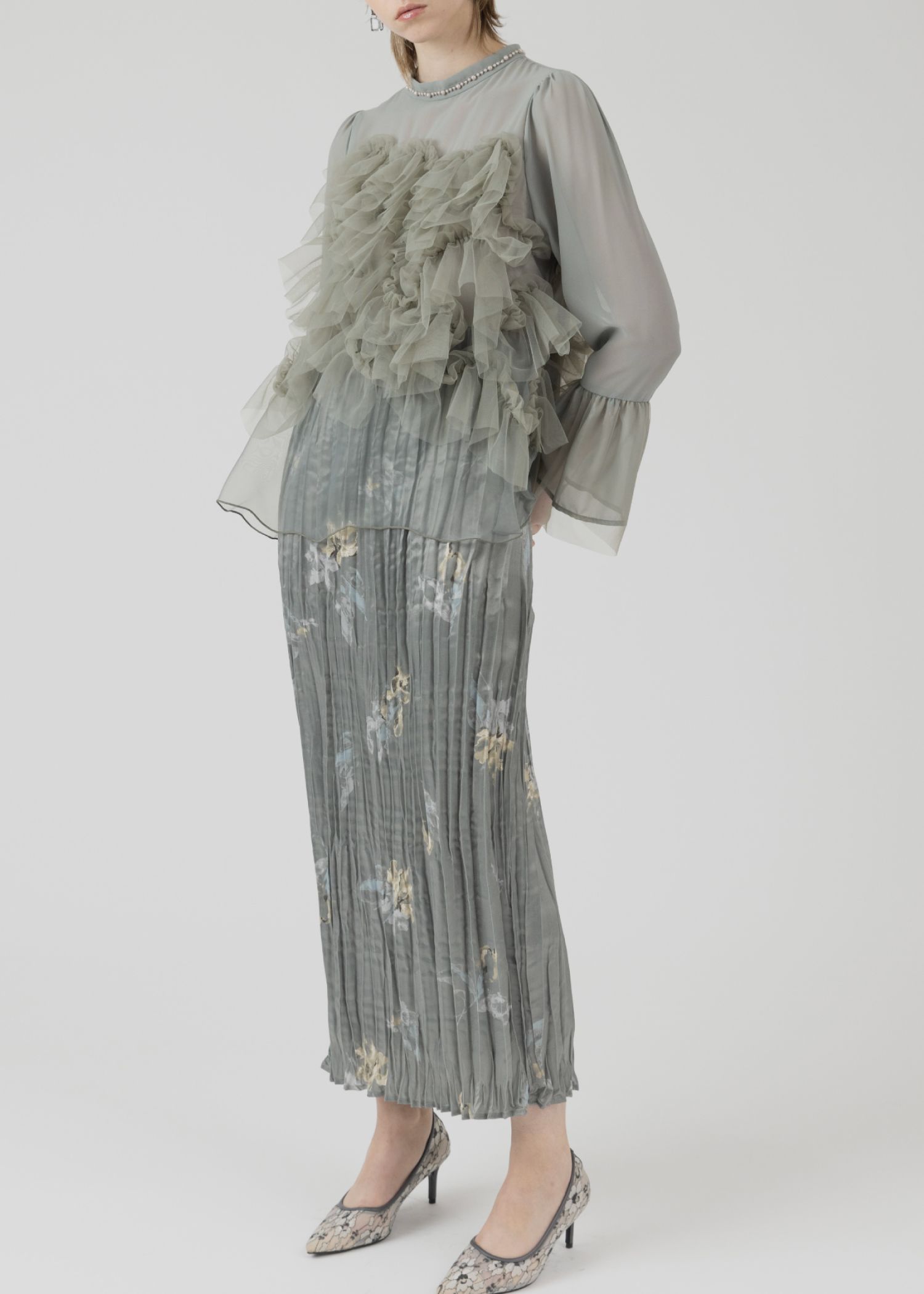 random tulle layered iris pleats OP