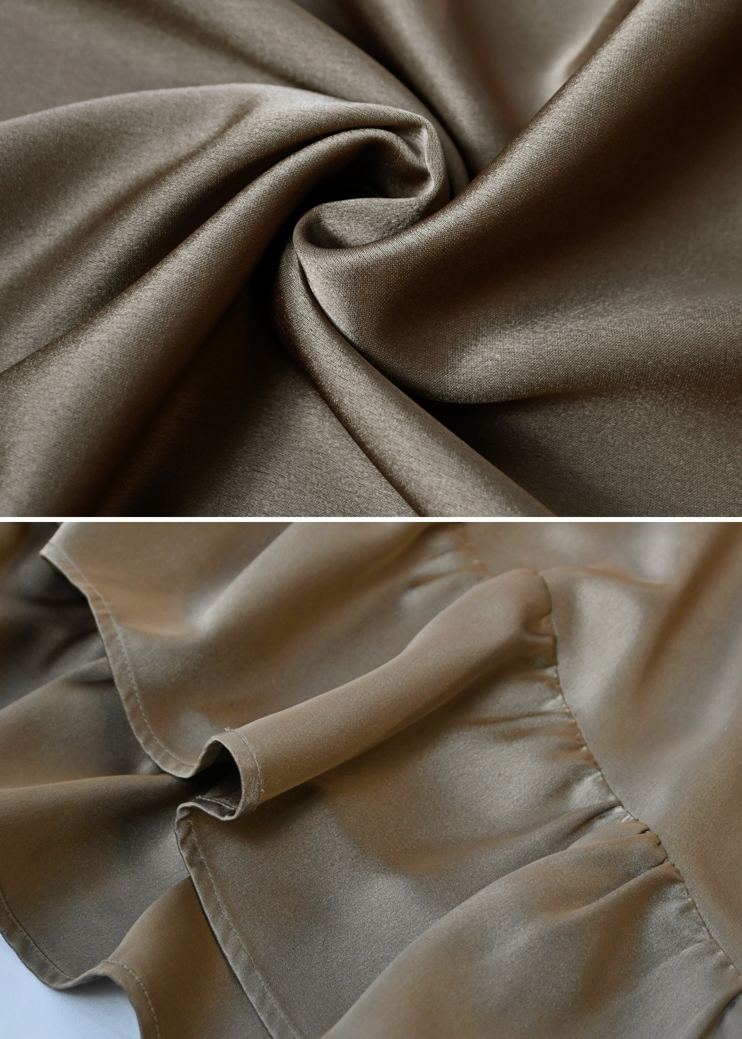 hem flare bicolor lace camisole OP