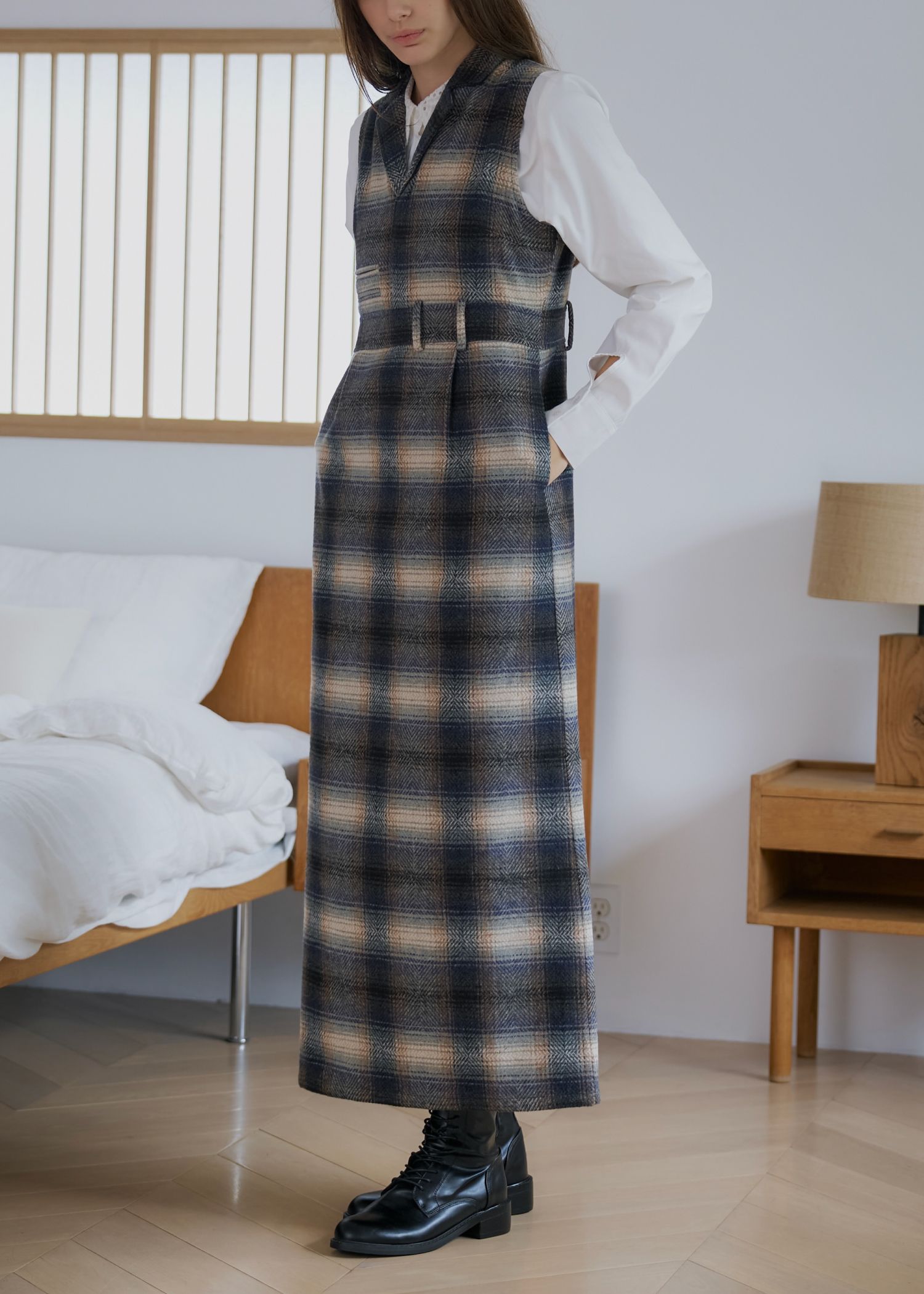 tailored collar no sleeve check OP