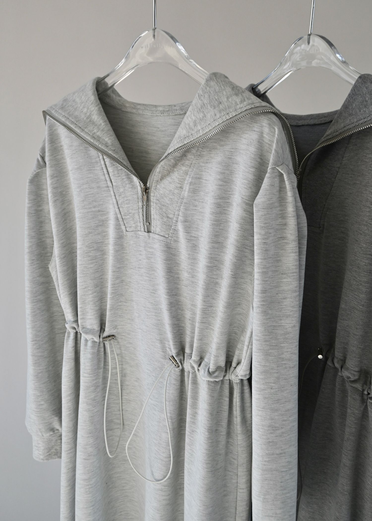 half zip waist drawstring sweat OP