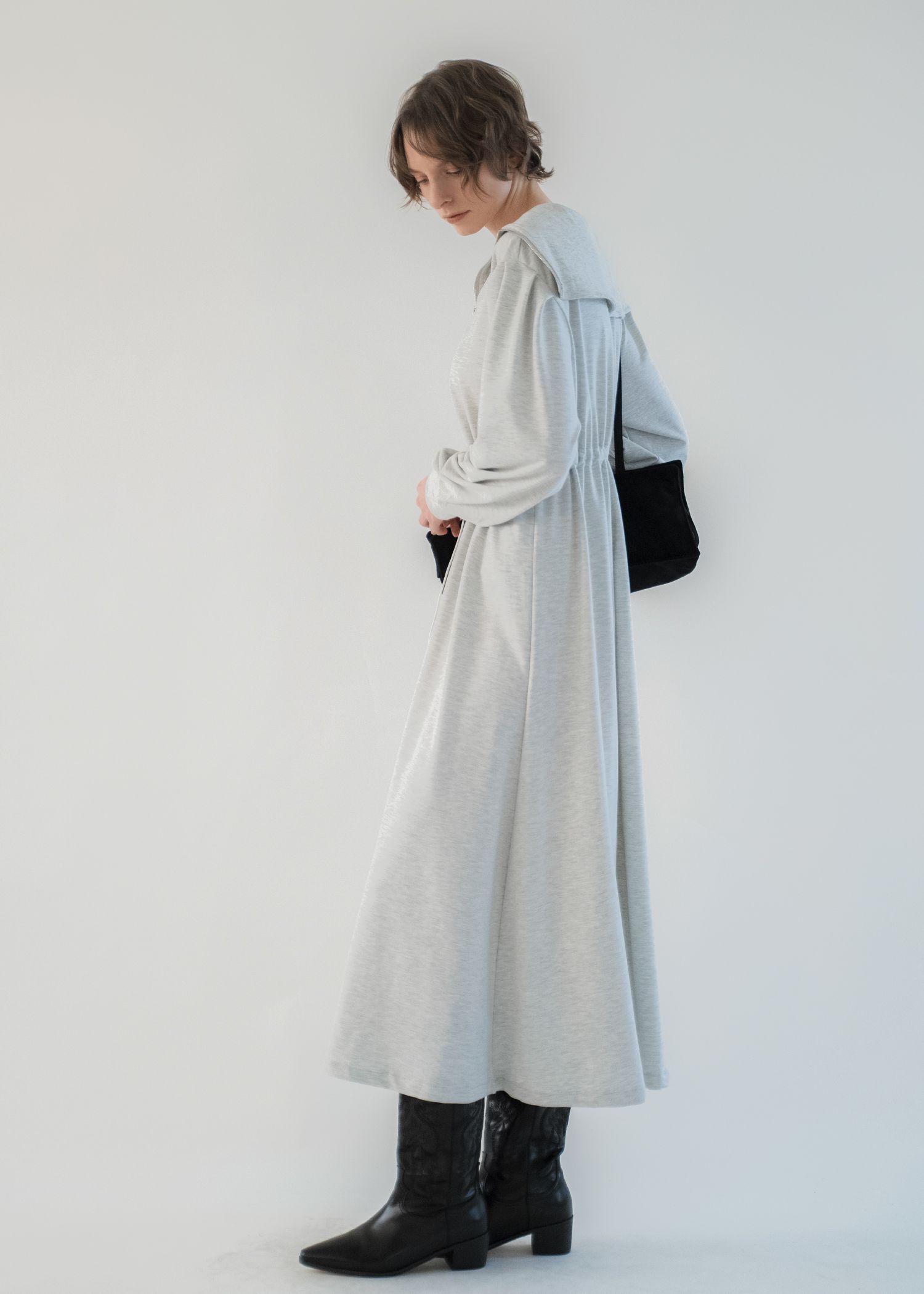 half zip waist drawstring sweat OP