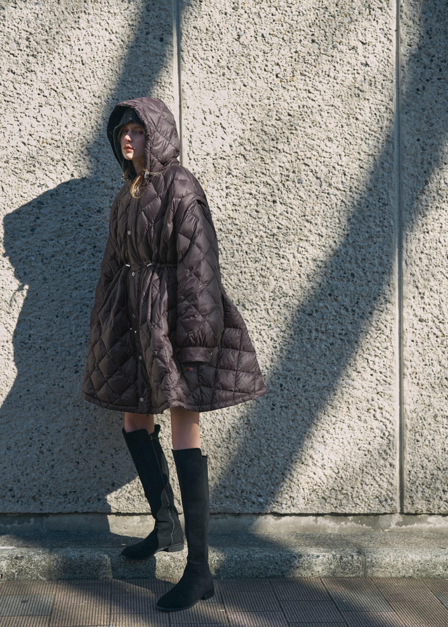 【TAION × WILLFULLY】removable sleeve quilting down coat