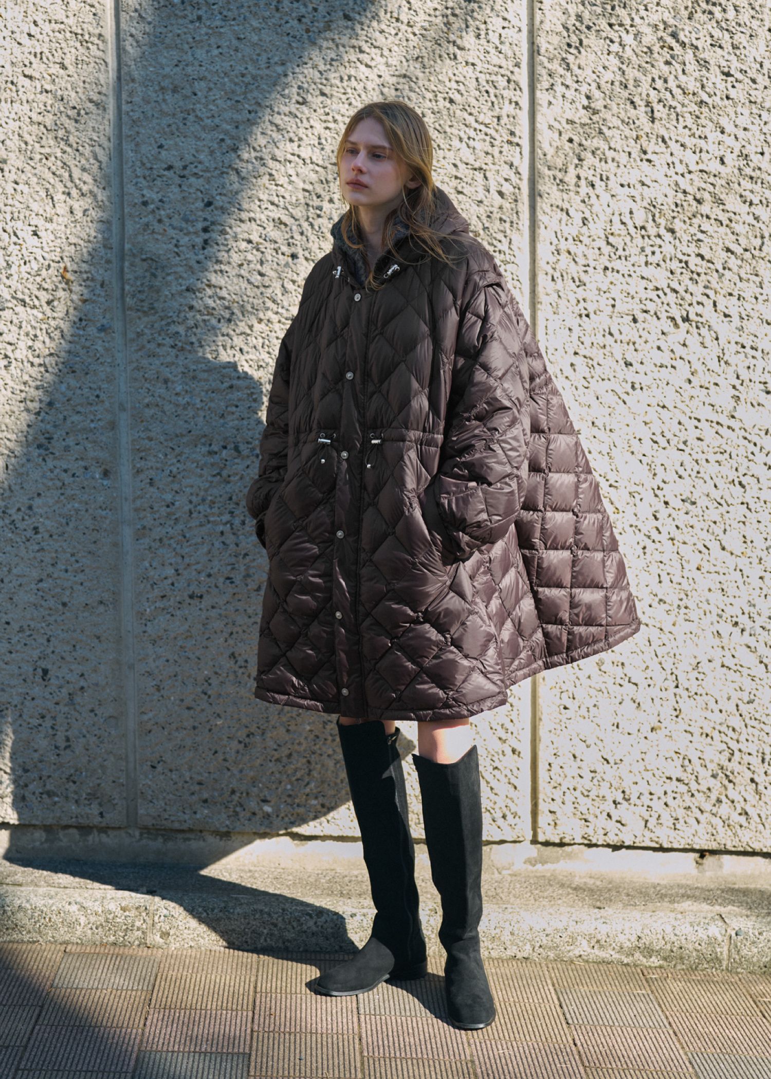 【TAION × WILLFULLY】removable sleeve quilting down coat