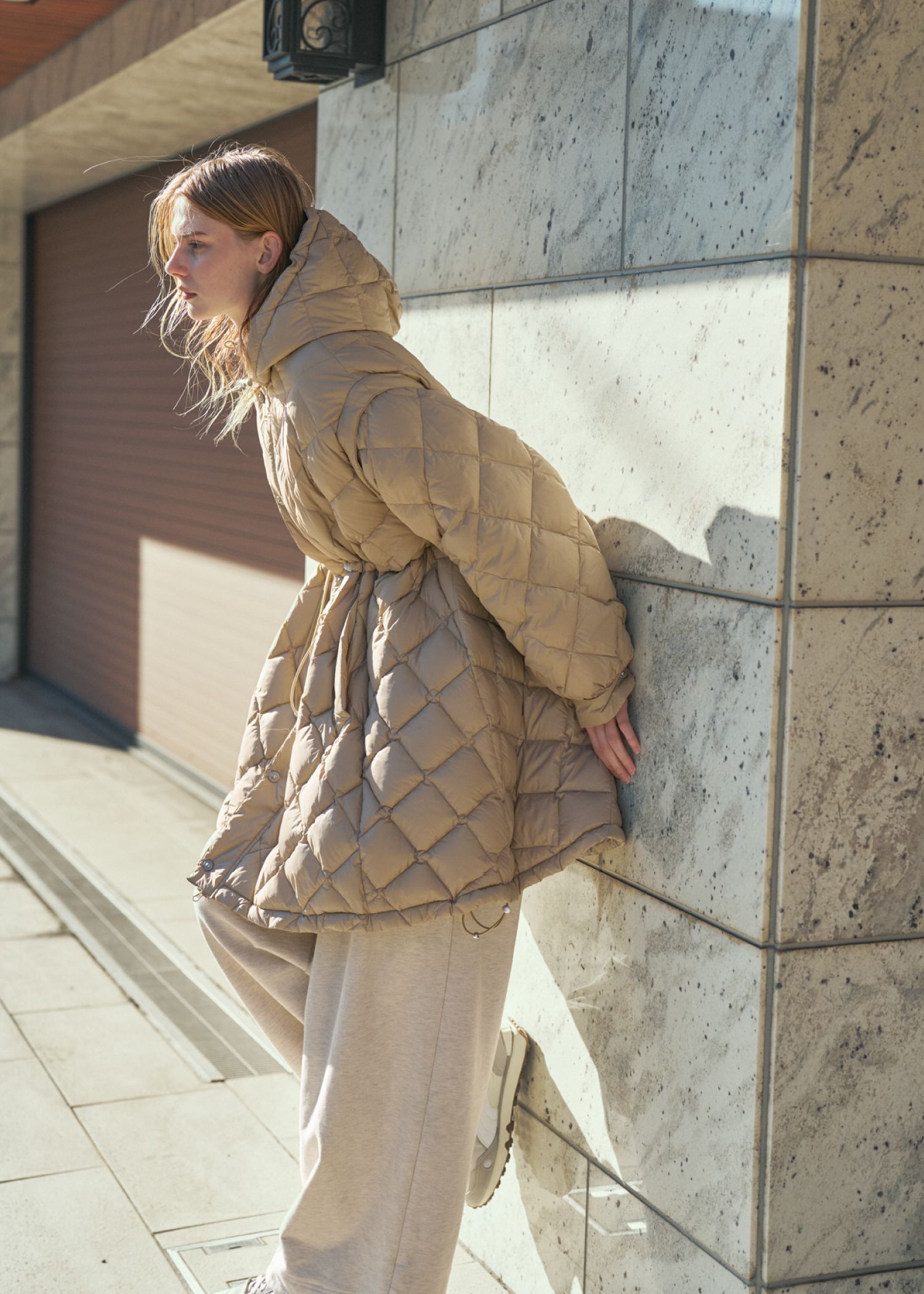 【TAION × WILLFULLY】removable sleeve quilting down coat
