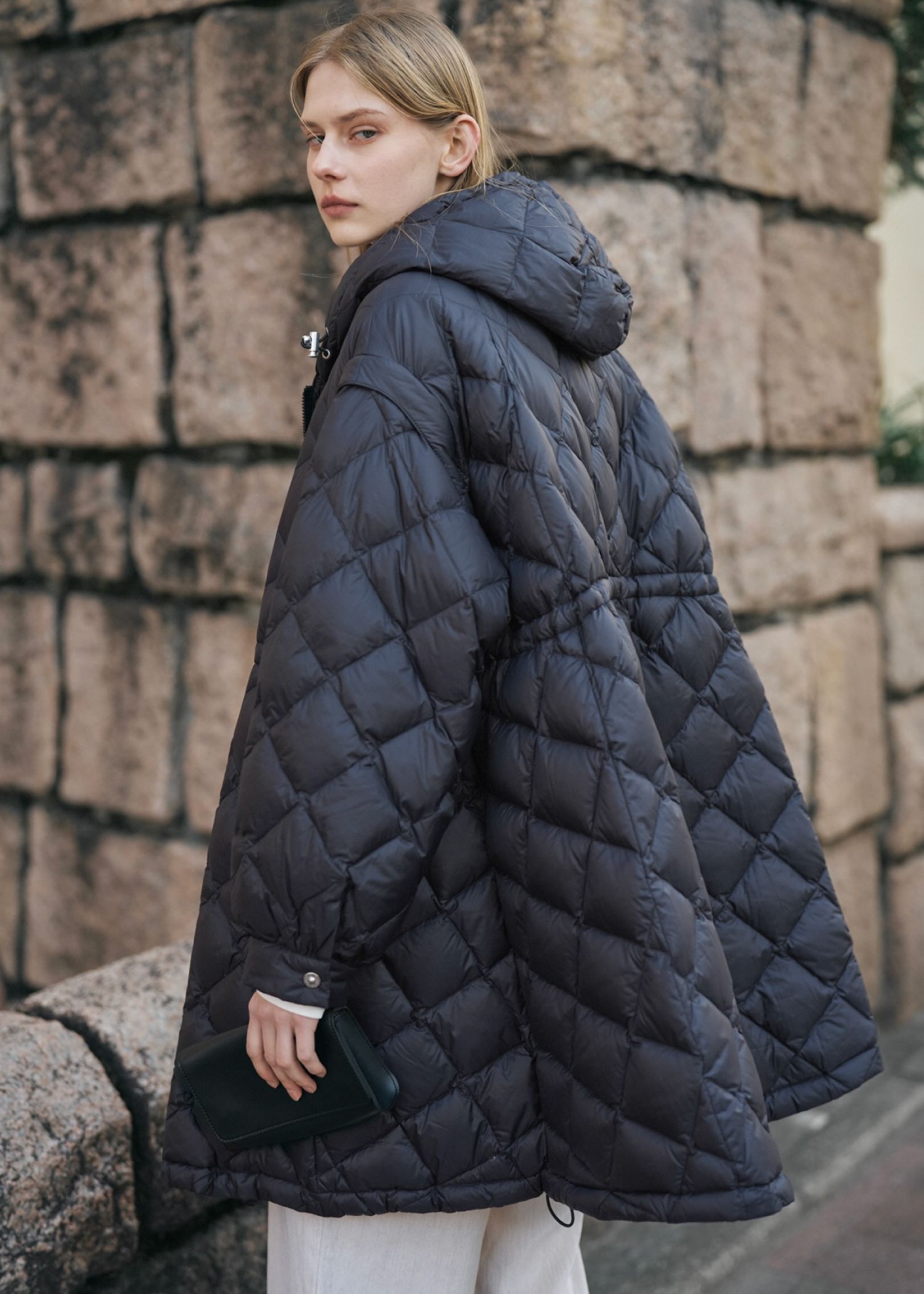 【TAION × WILLFULLY】removable sleeve quilting down coat