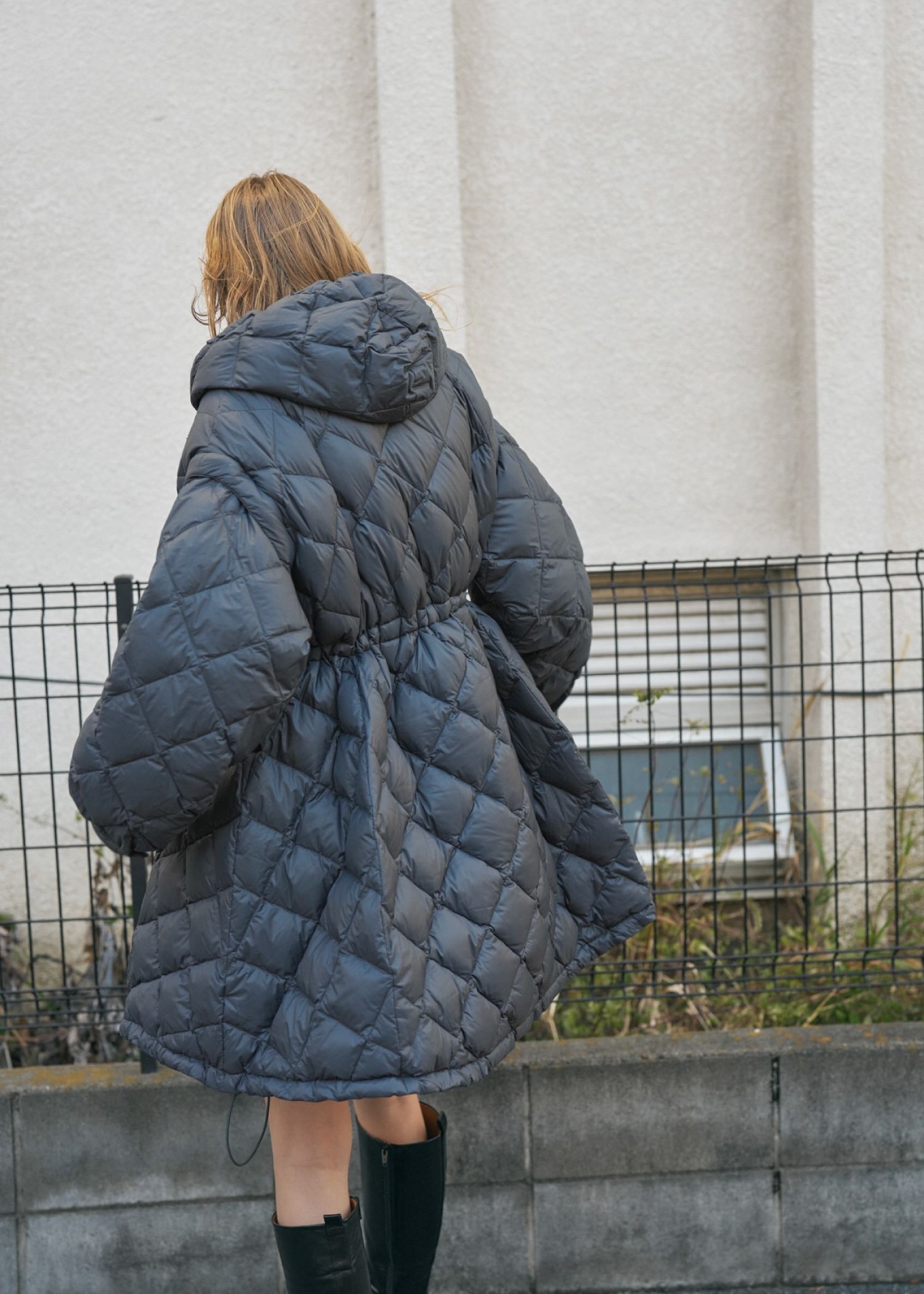 【TAION × WILLFULLY】removable sleeve quilting down coat