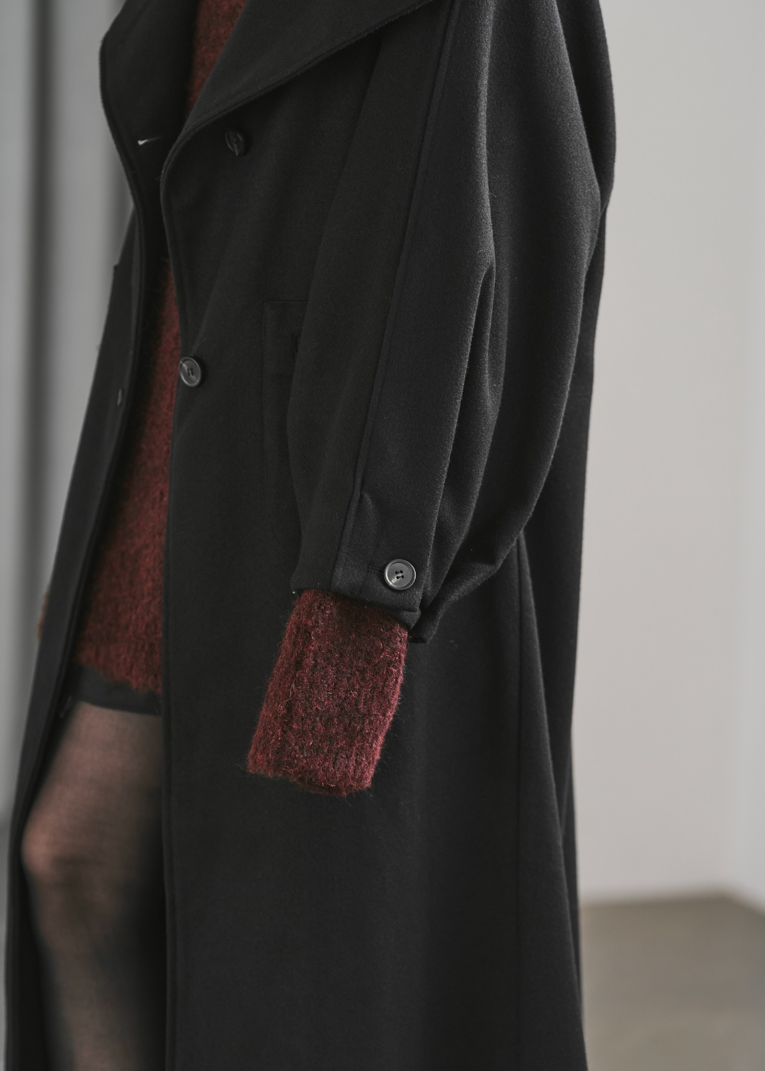 raglan volume sleeve over coat