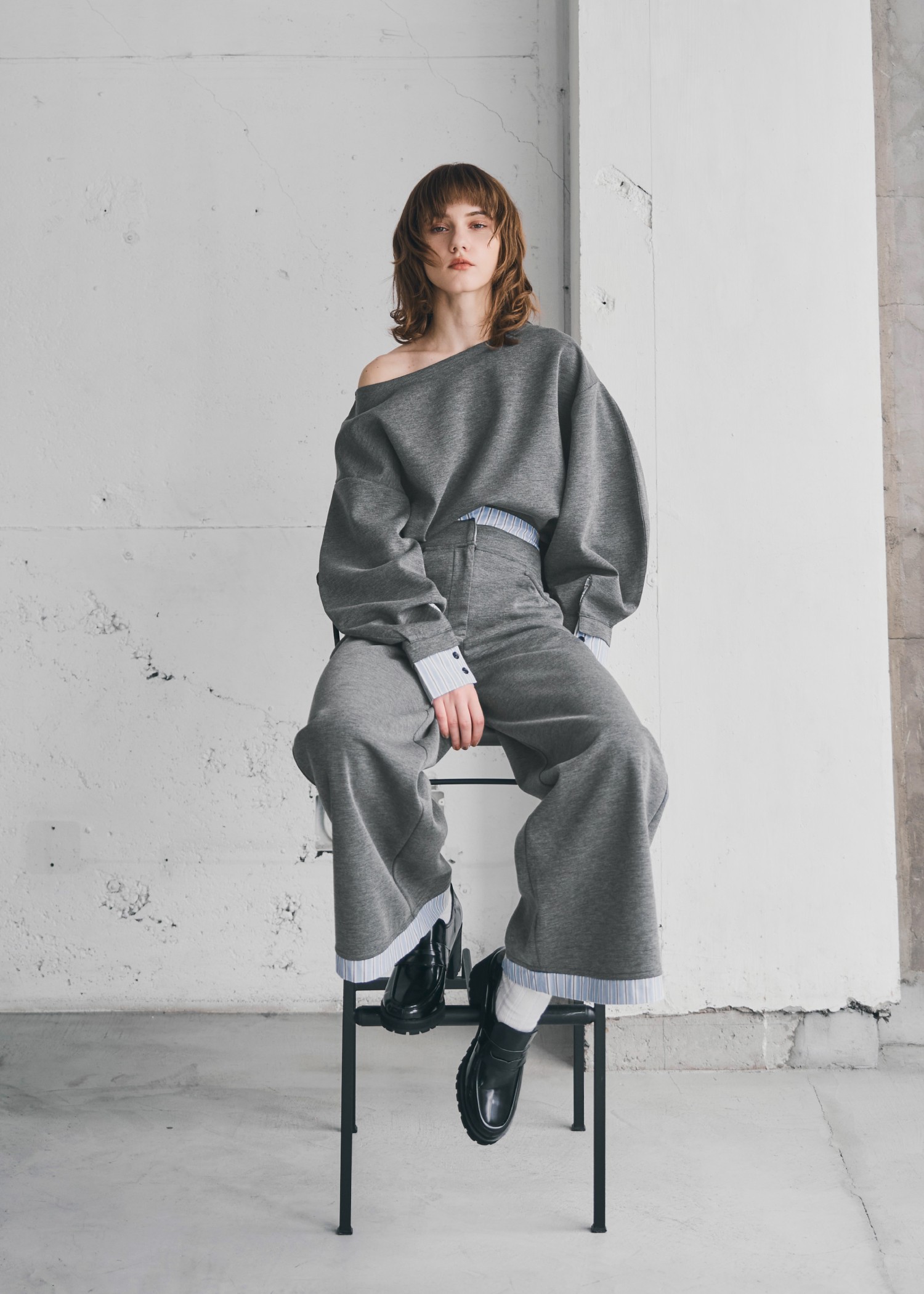 layered woven ponte PT