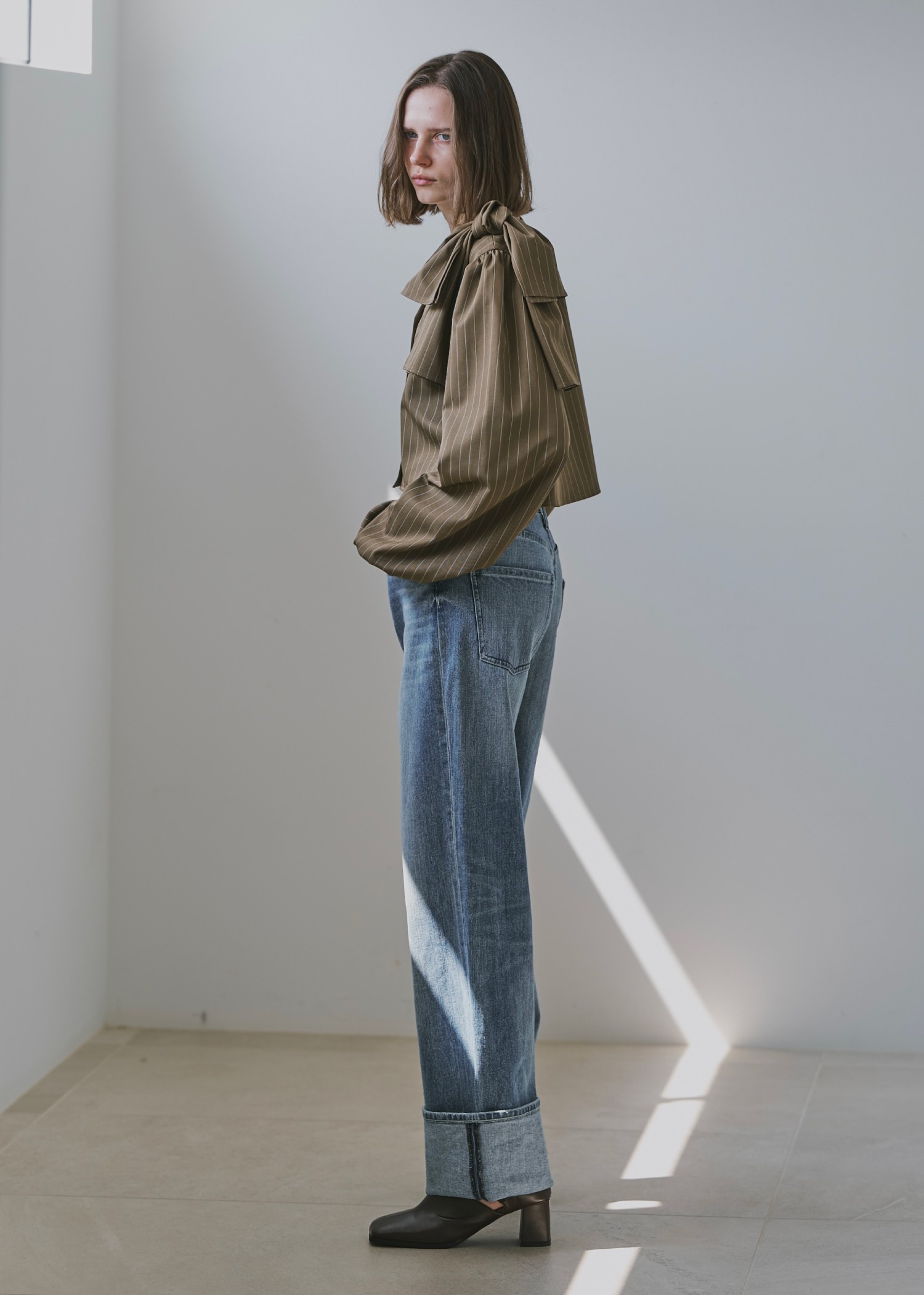 【Healthy DENIM × WILLFULLY】"Chronos" rollup straight denim PT