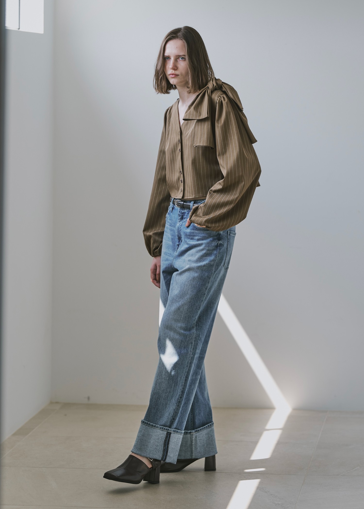 【Healthy DENIM × WILLFULLY】"Chronos" rollup straight denim PT