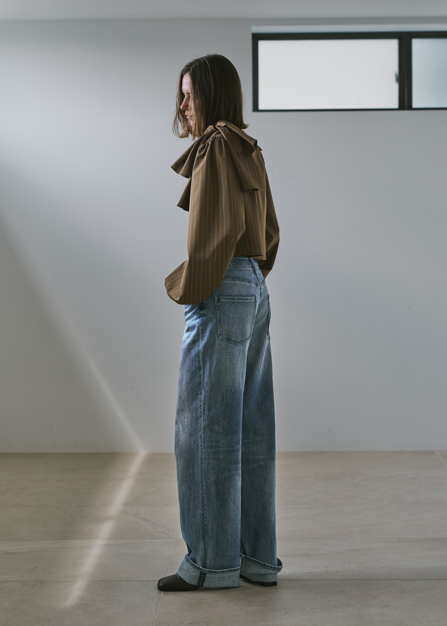 【Healthy DENIM × WILLFULLY】"Chronos" rollup straight denim PT