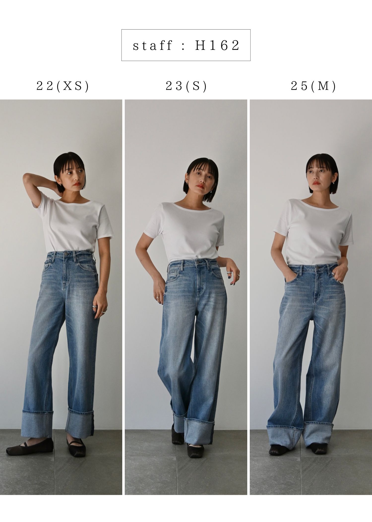 【Healthy DENIM × WILLFULLY】"Chronos" rollup straight denim PT