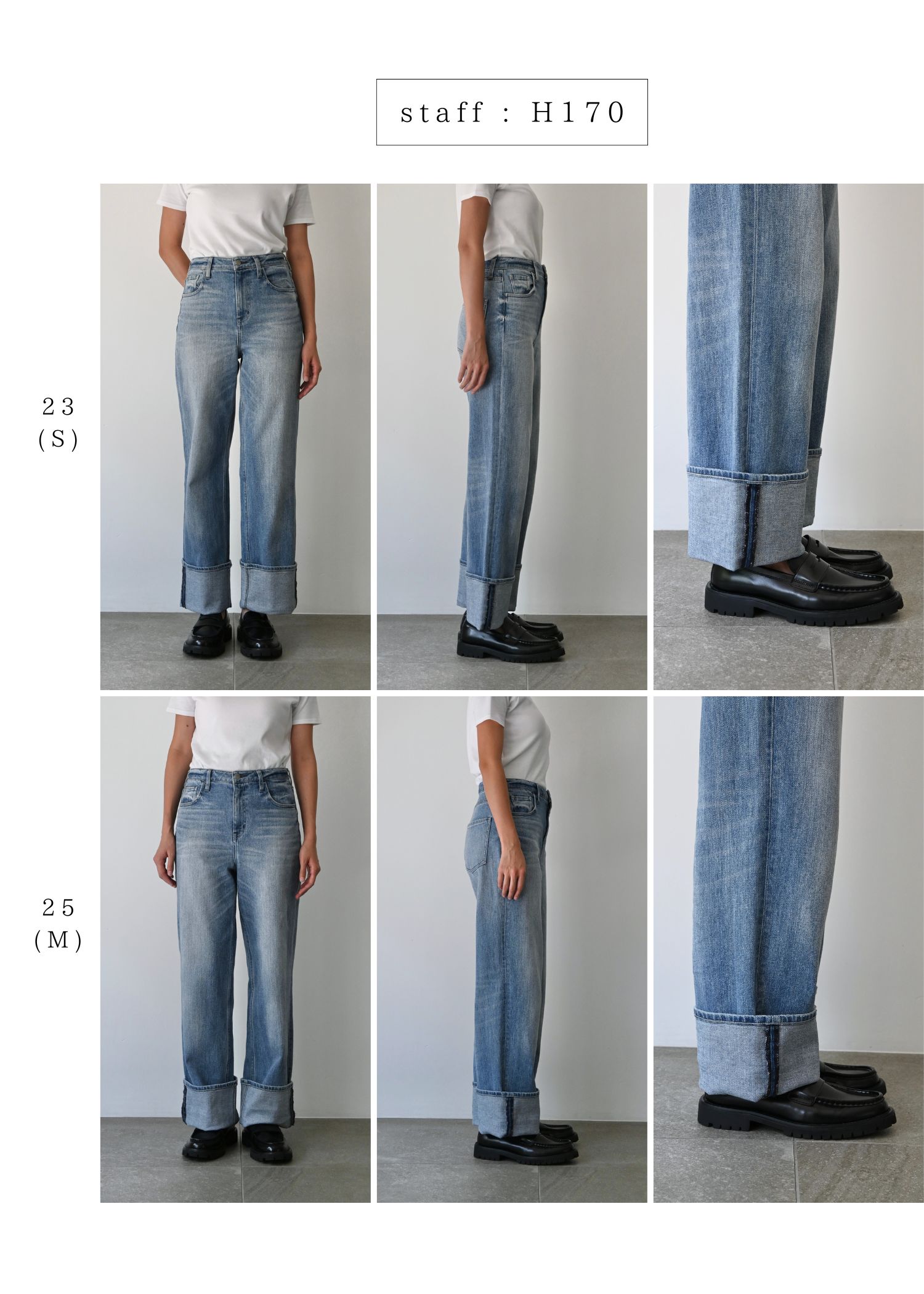 【Healthy DENIM × WILLFULLY】"Chronos" rollup straight denim PT