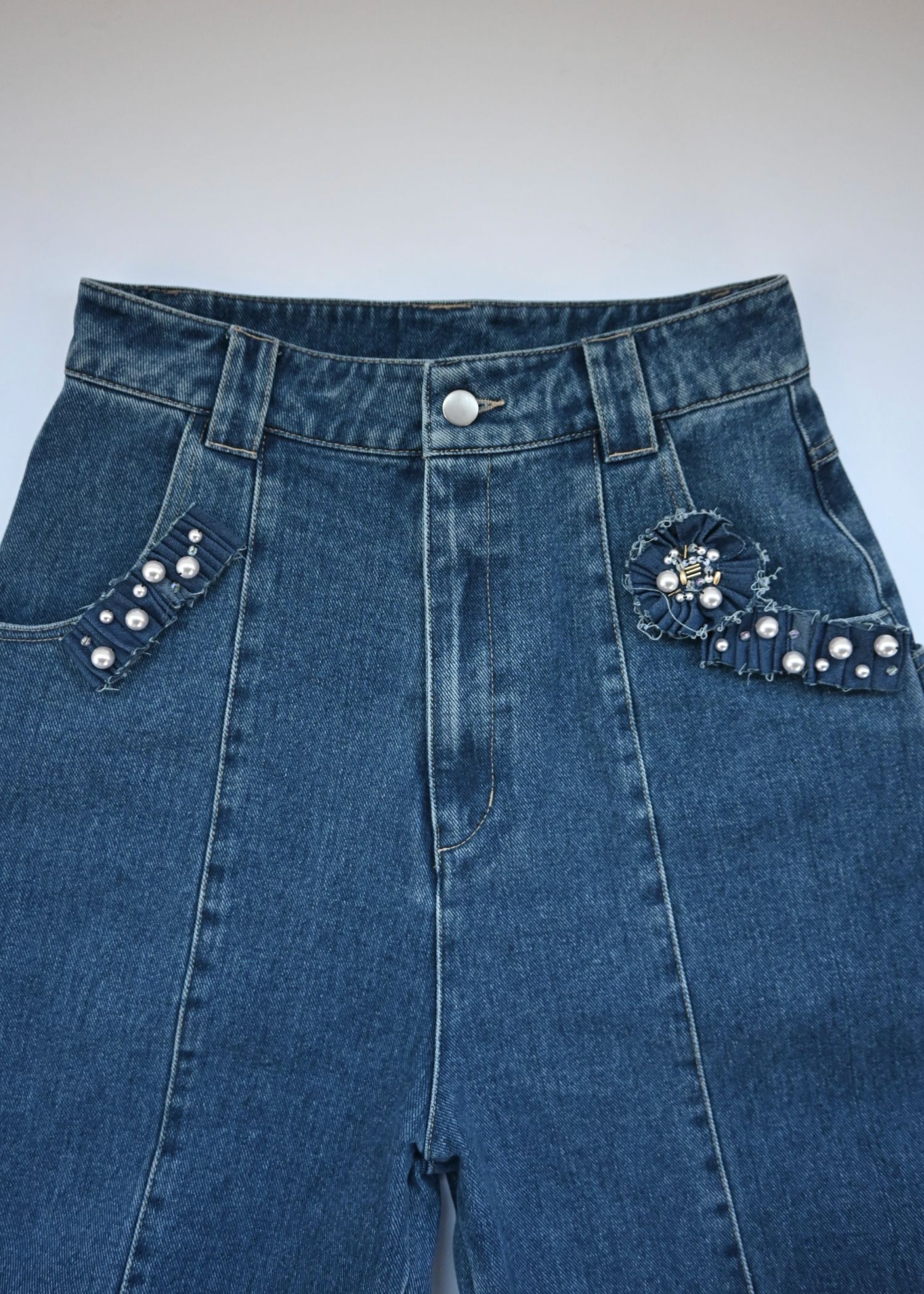 hem adjust center seam broach denim PT