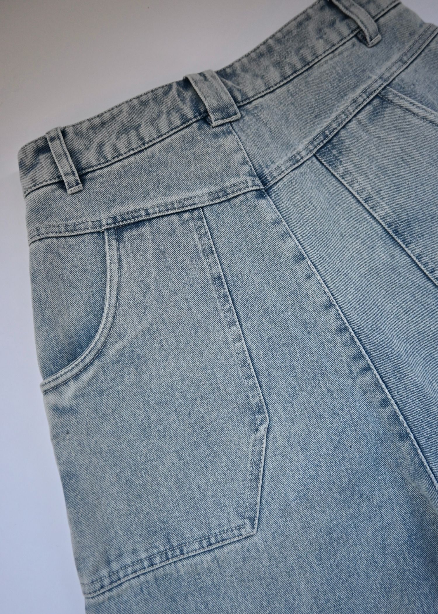 hem adjust center seam broach denim PT