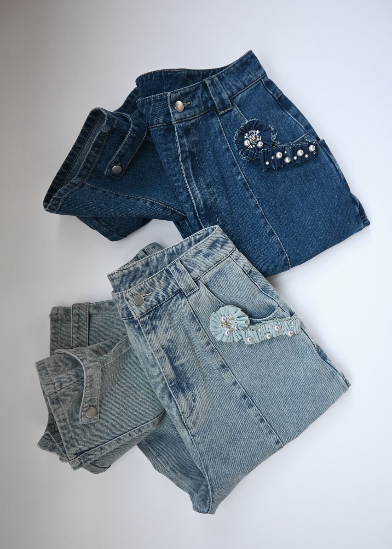 hem adjust center seam broach denim PT