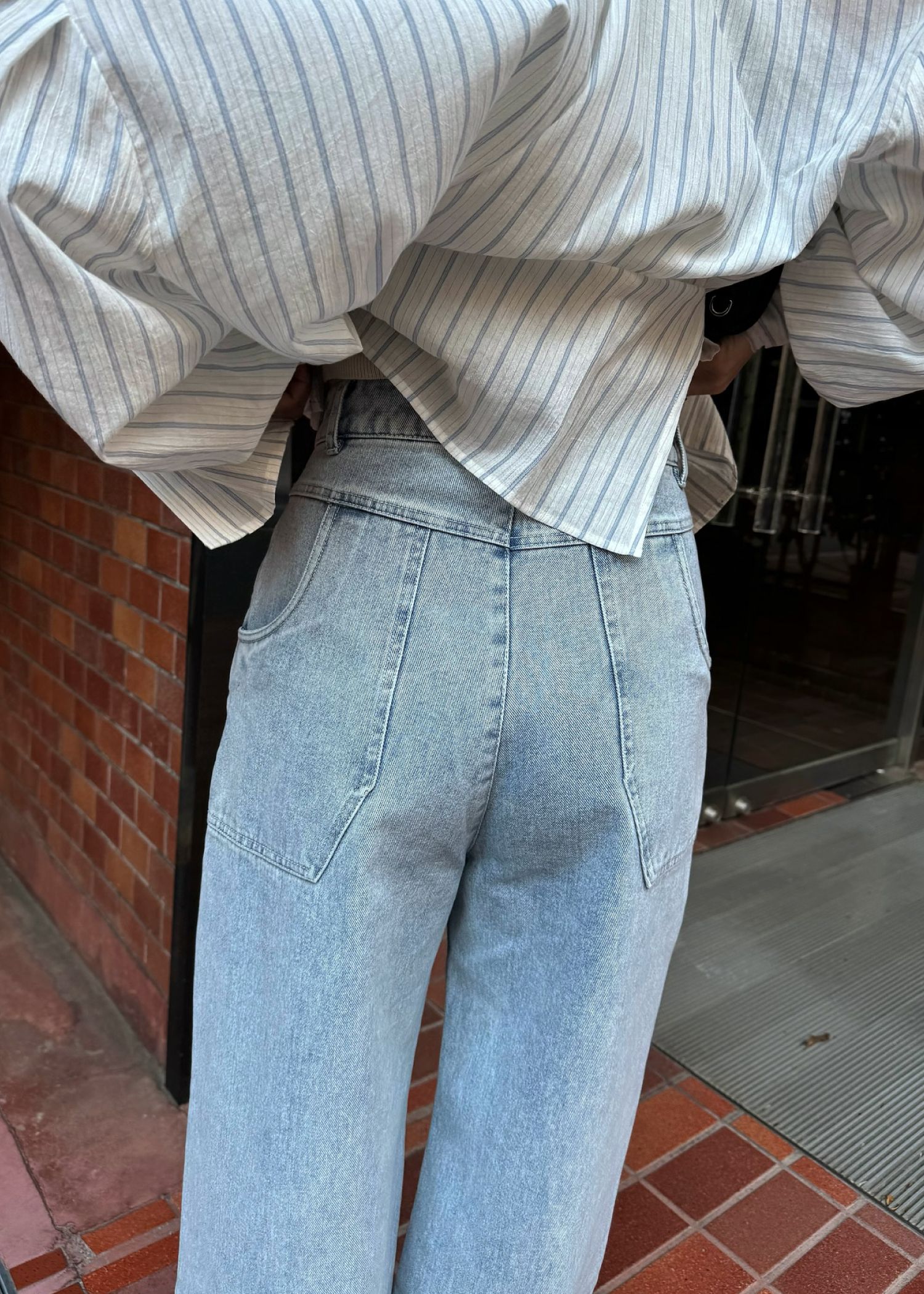 hem adjust center seam broach denim PT