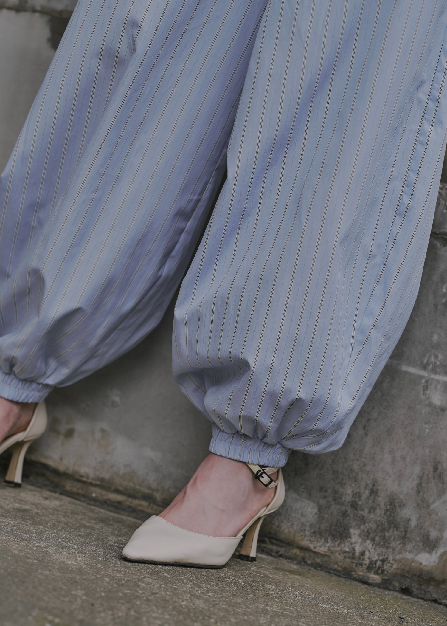 stripe volume wide shirring PT