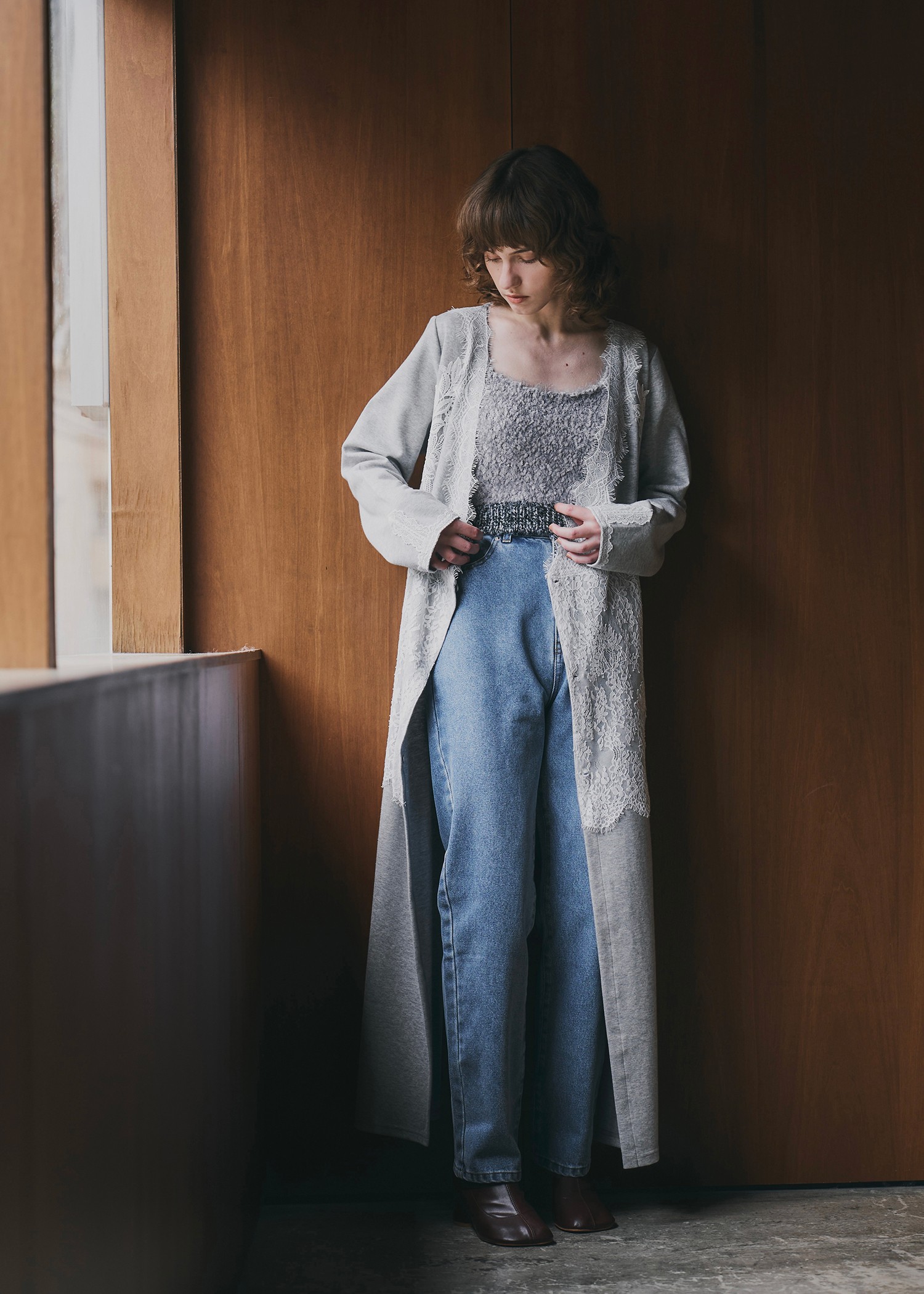 elastic waist more high denim PT